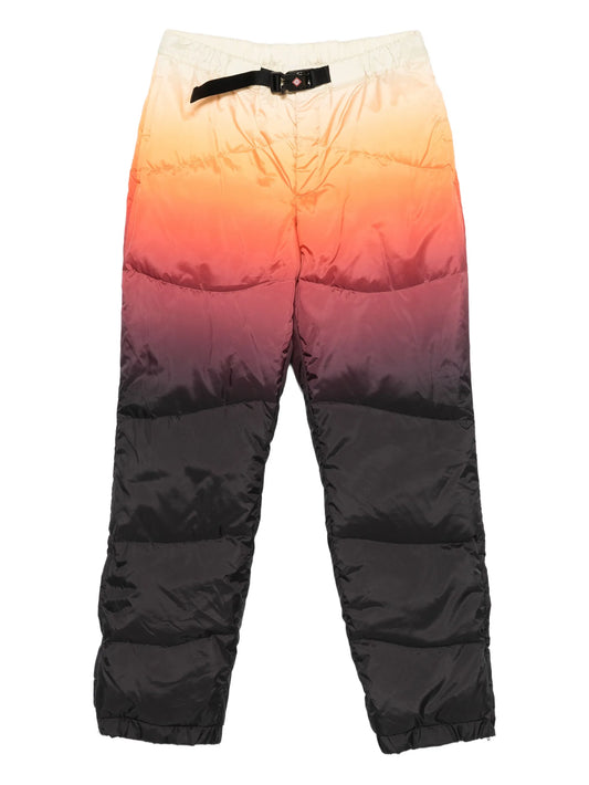 ombré-print padded trousers