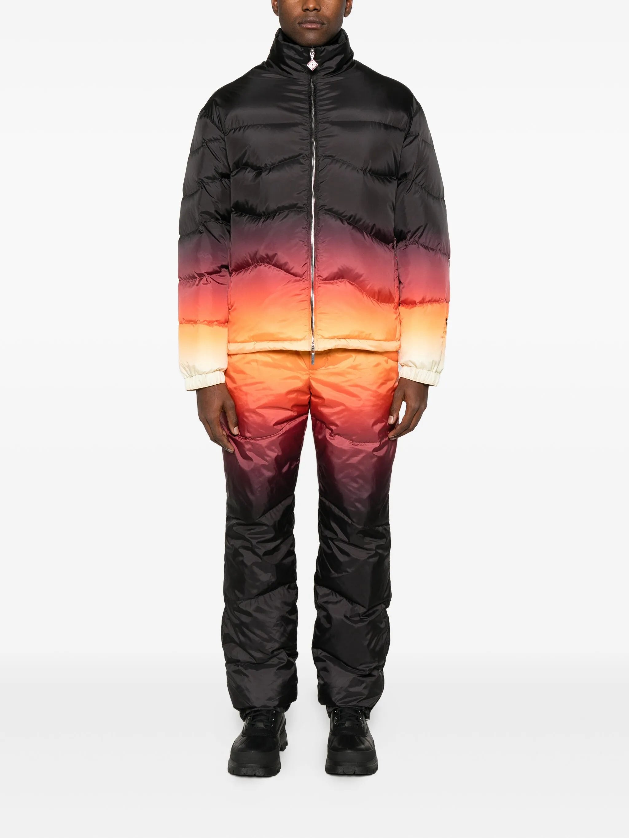 ombré-print padded ski pants