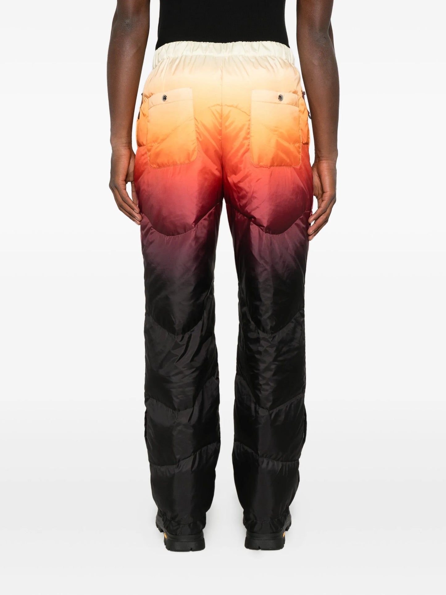 ombré-print padded trousers