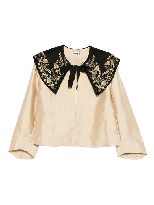embroidered-collar jacket