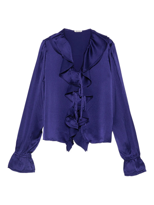 ruffled blouse