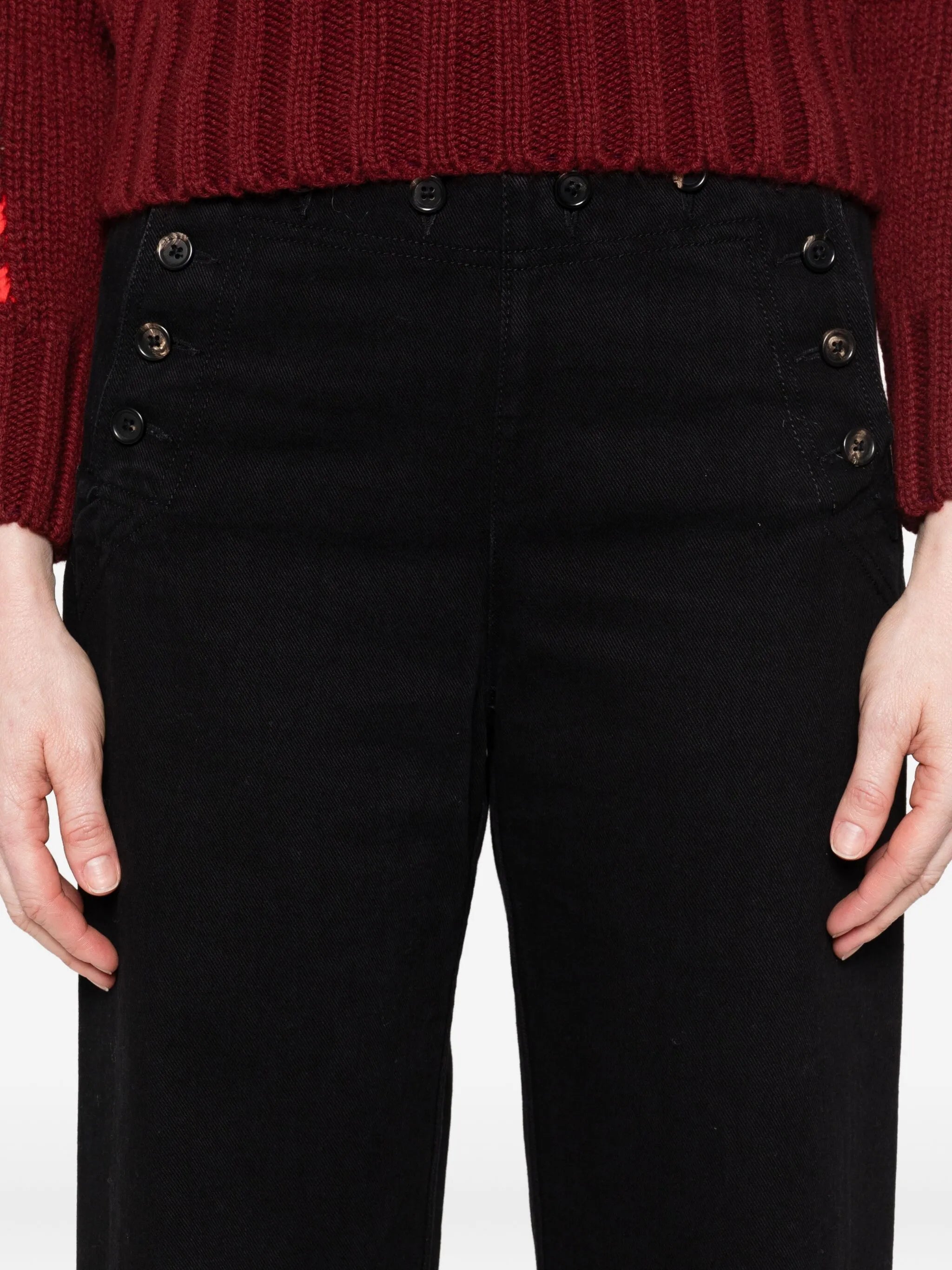 button-detailed jeans