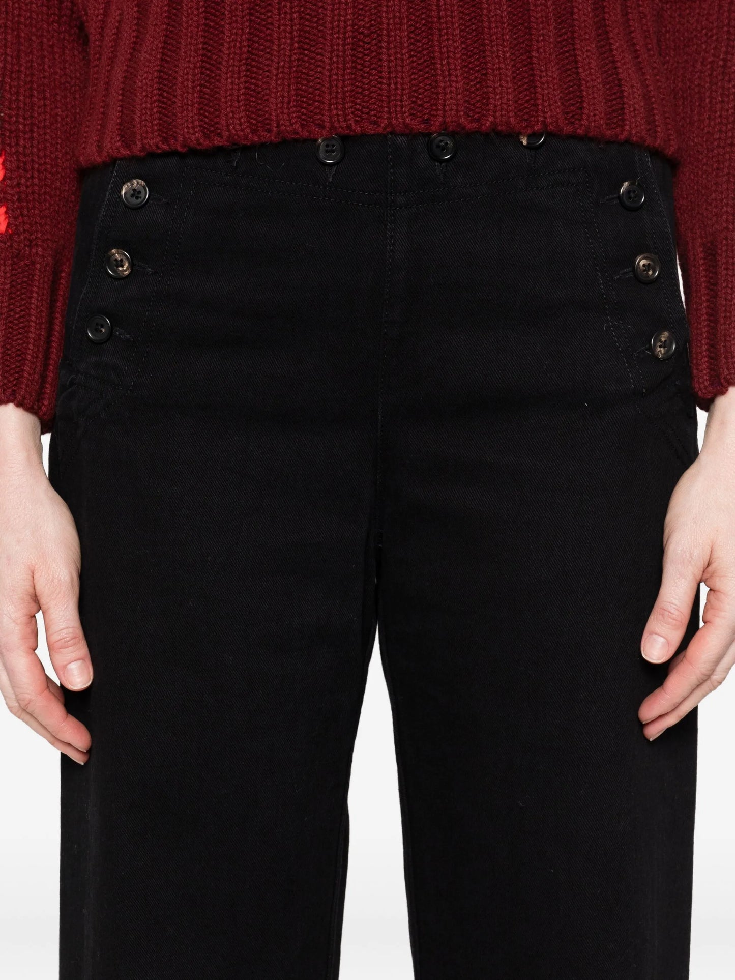 button-detailed jeans