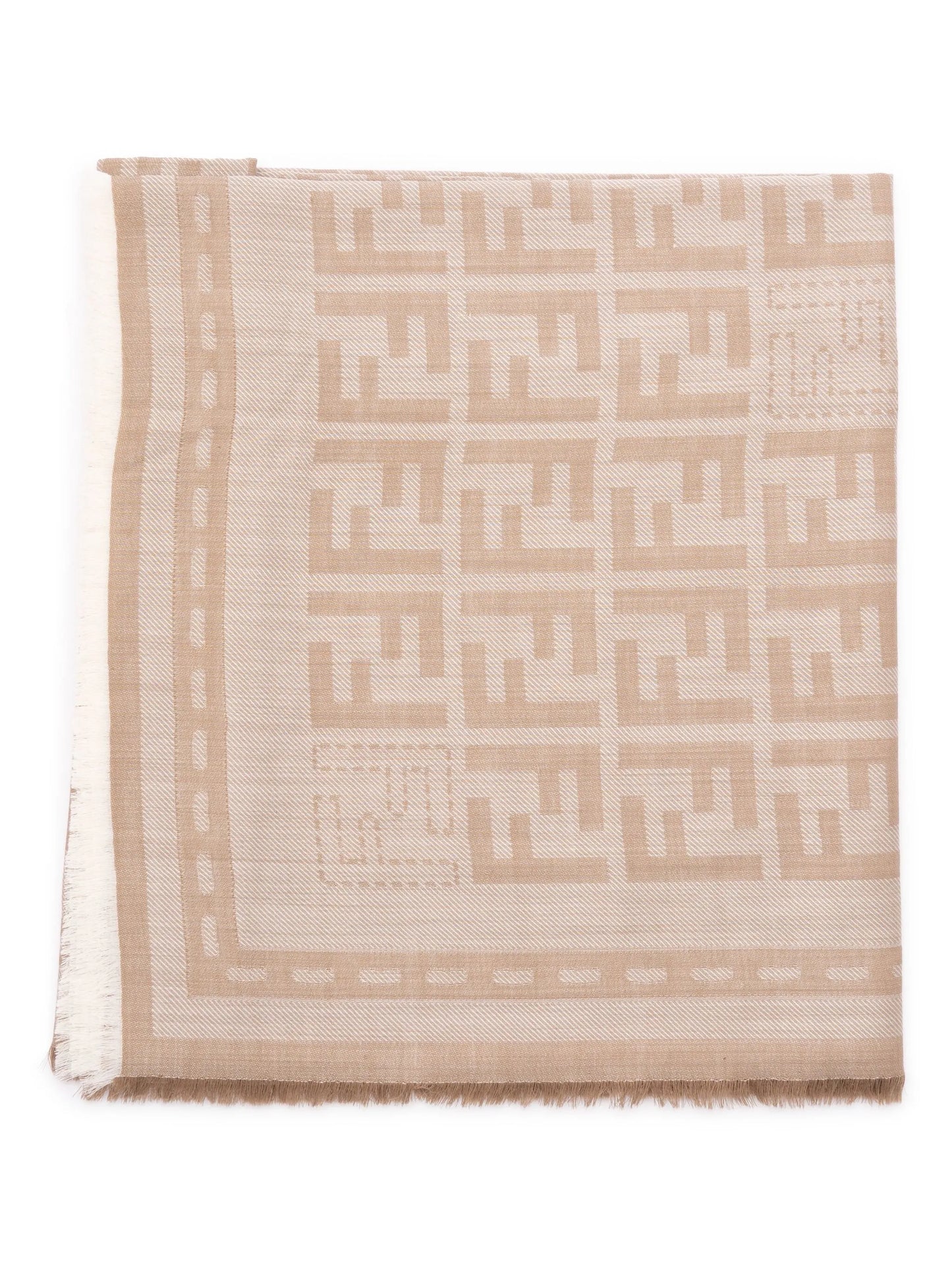 monogram-pattern scarf