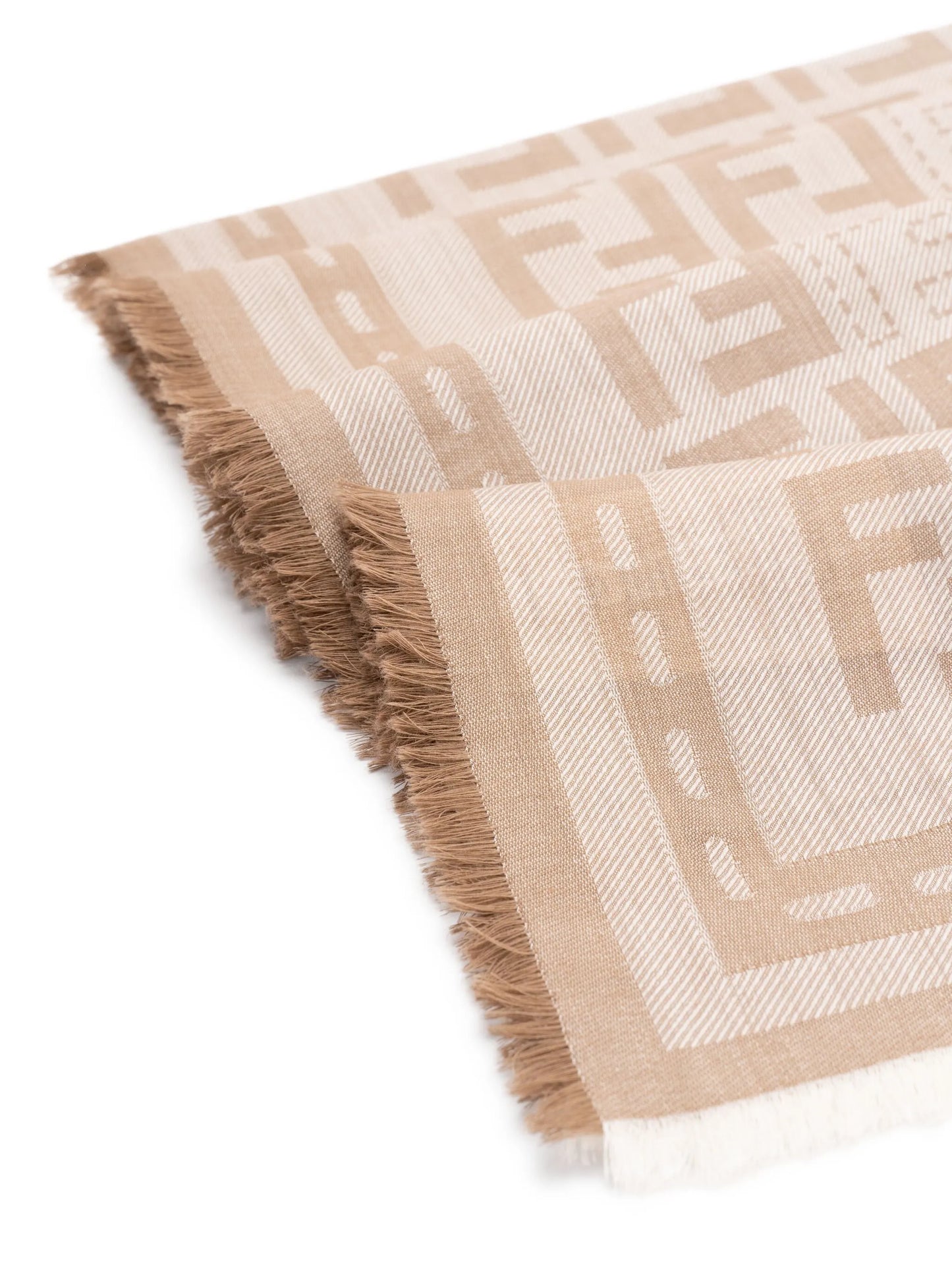 monogram-pattern scarf