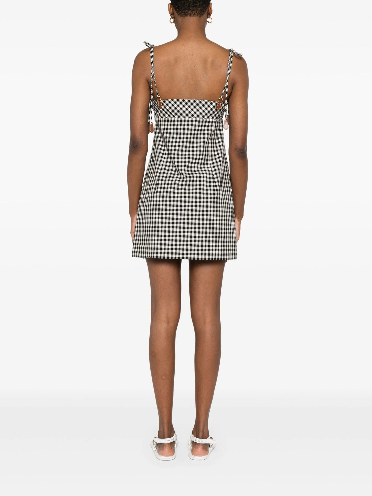 checked cotton dress