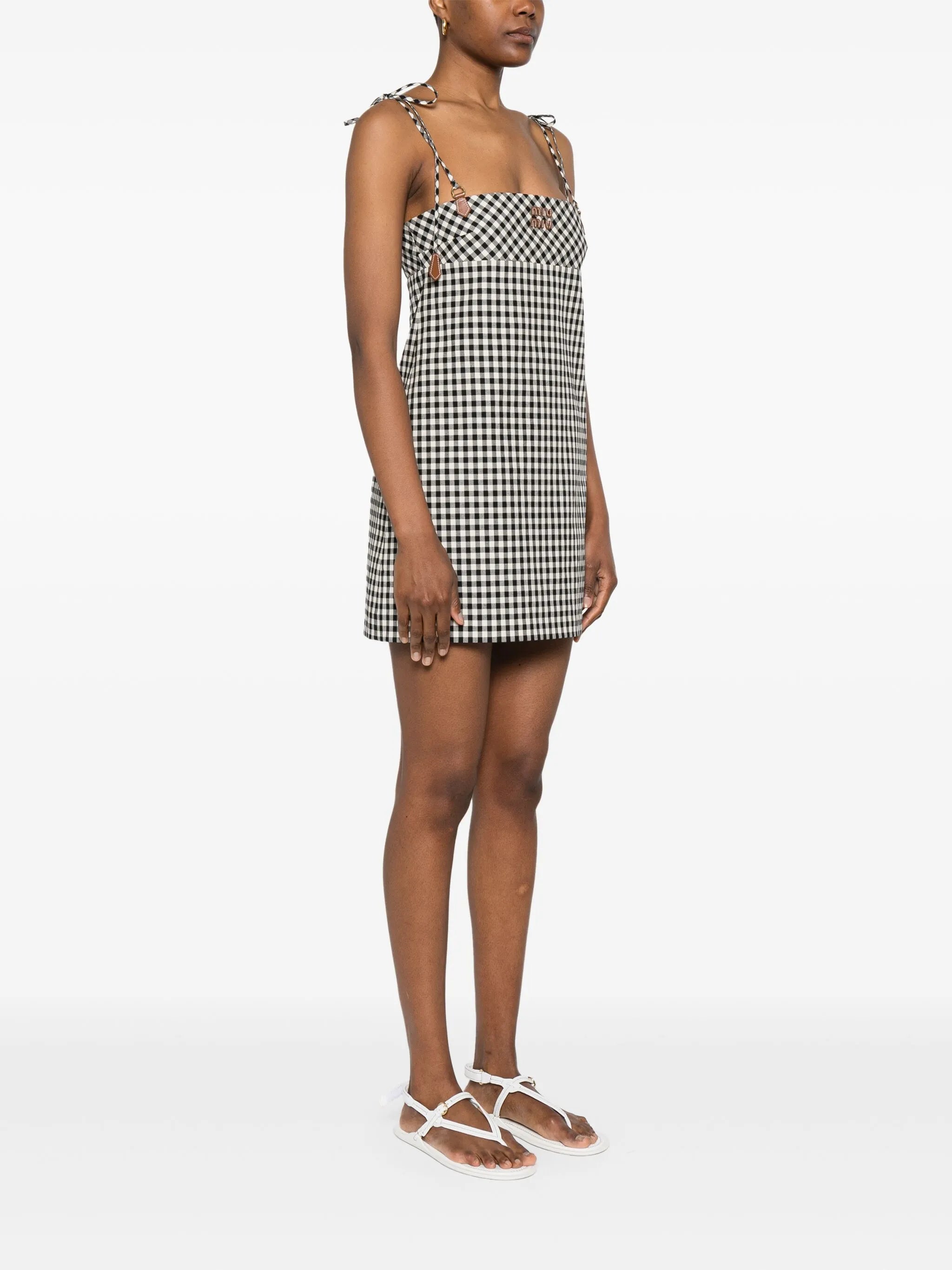 checked cotton dress