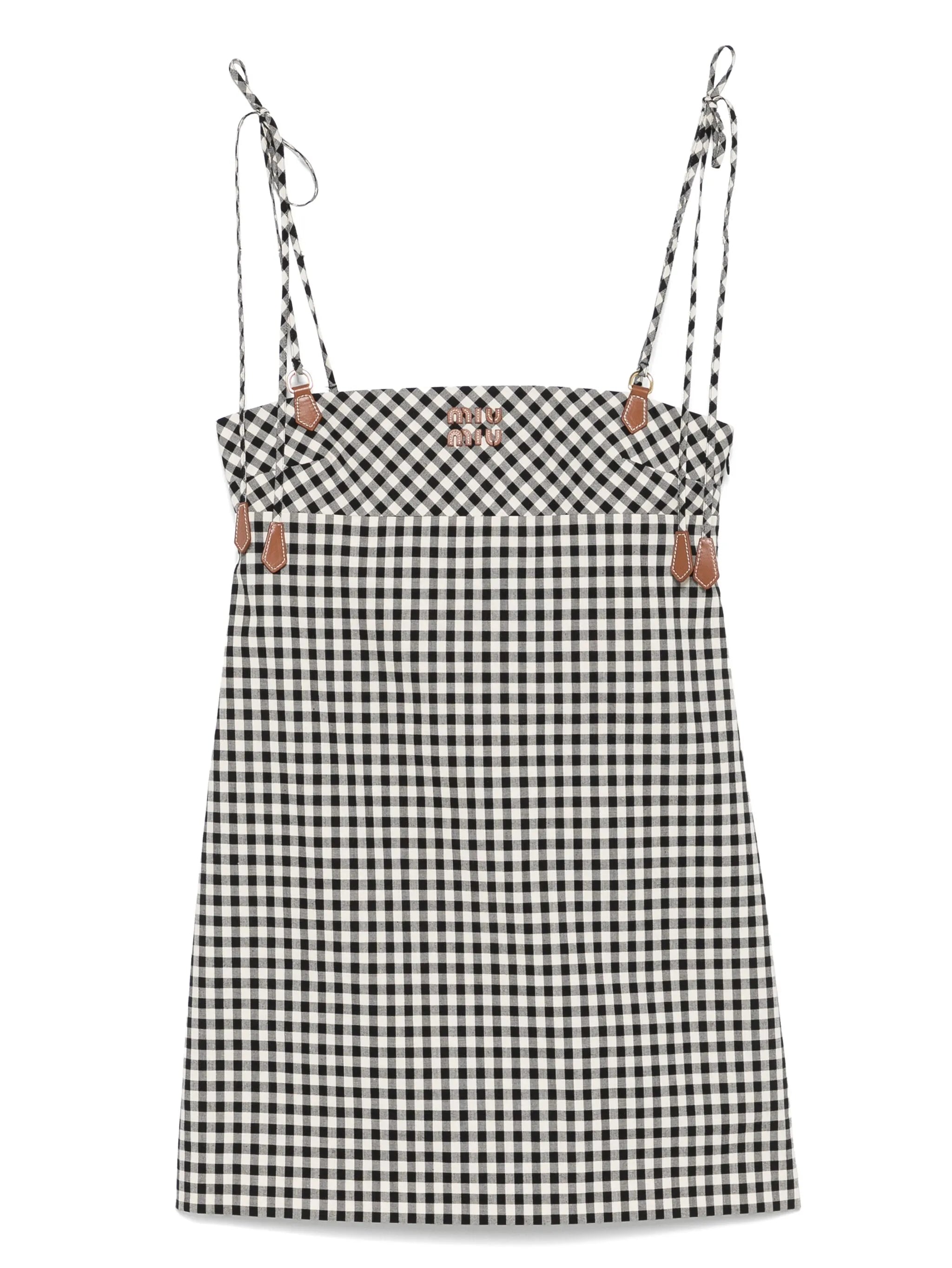 checked cotton dress