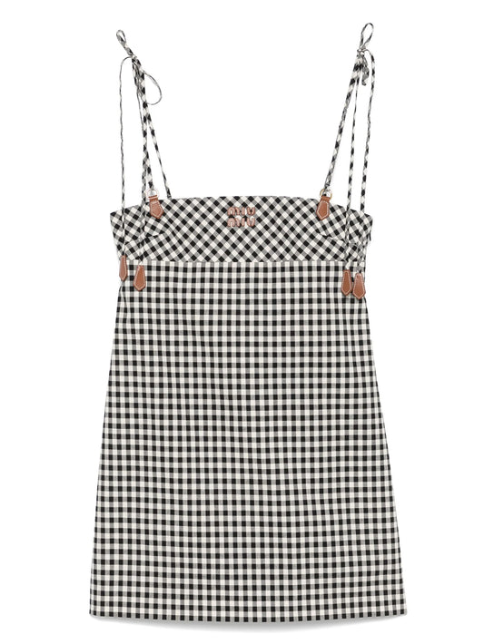 checked cotton dress