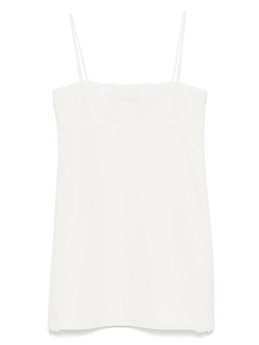 linen-blend dress