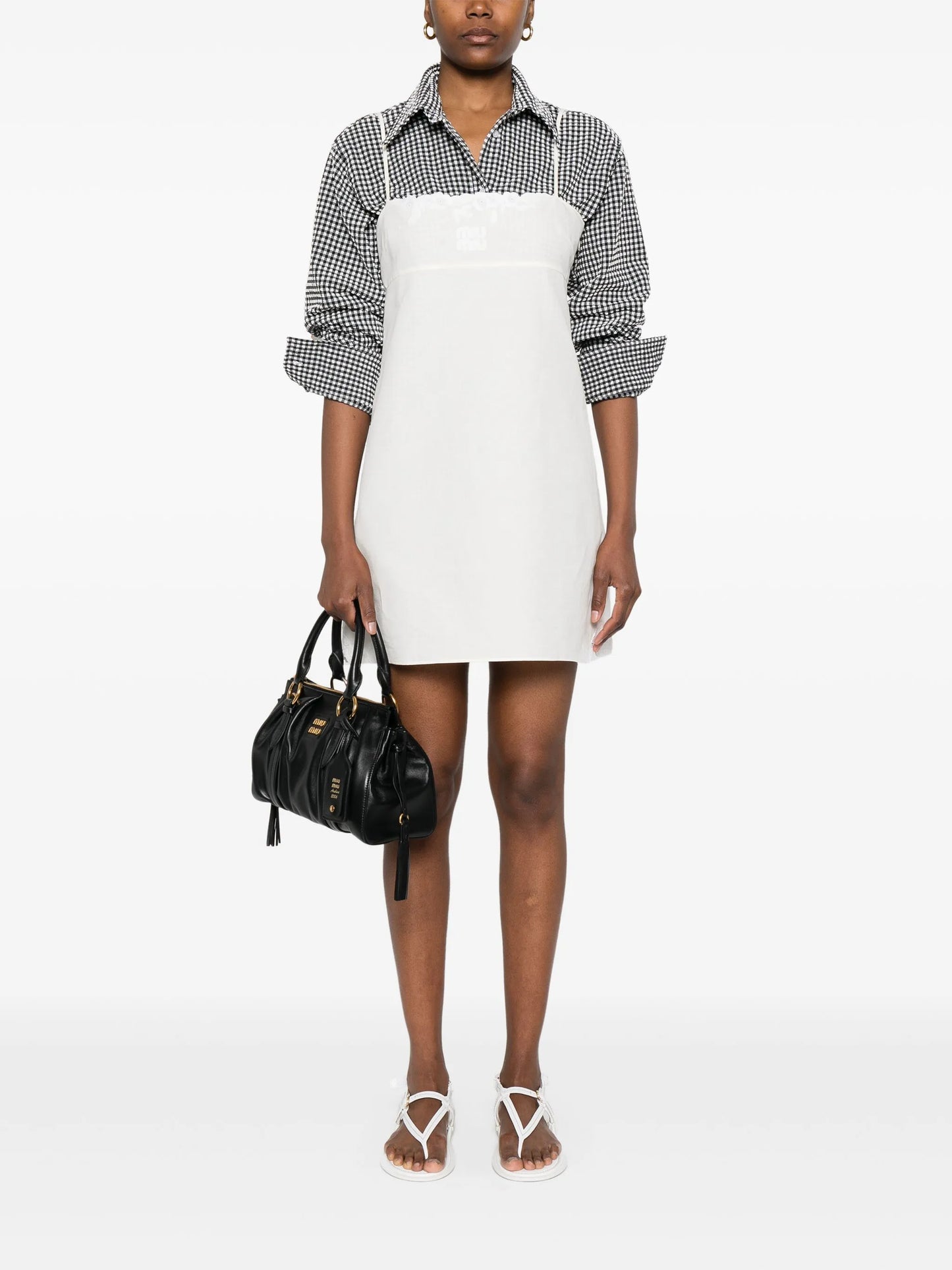 linen-blend dress