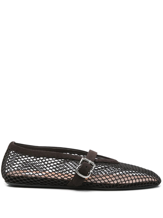 fishnet ballet flats