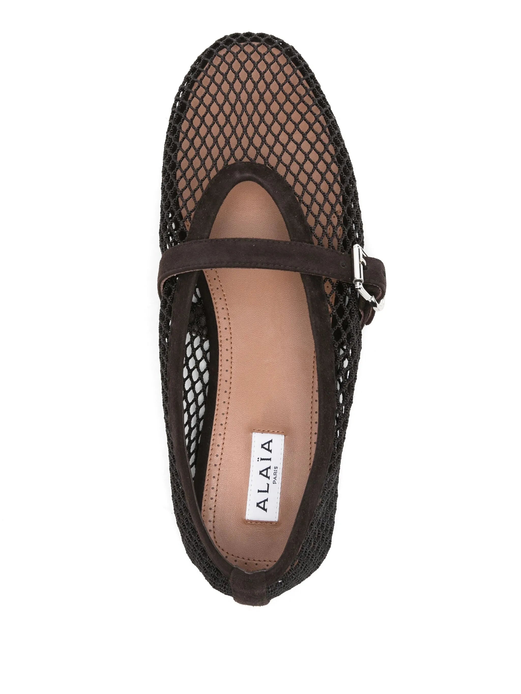 Ballet flats in fishnet