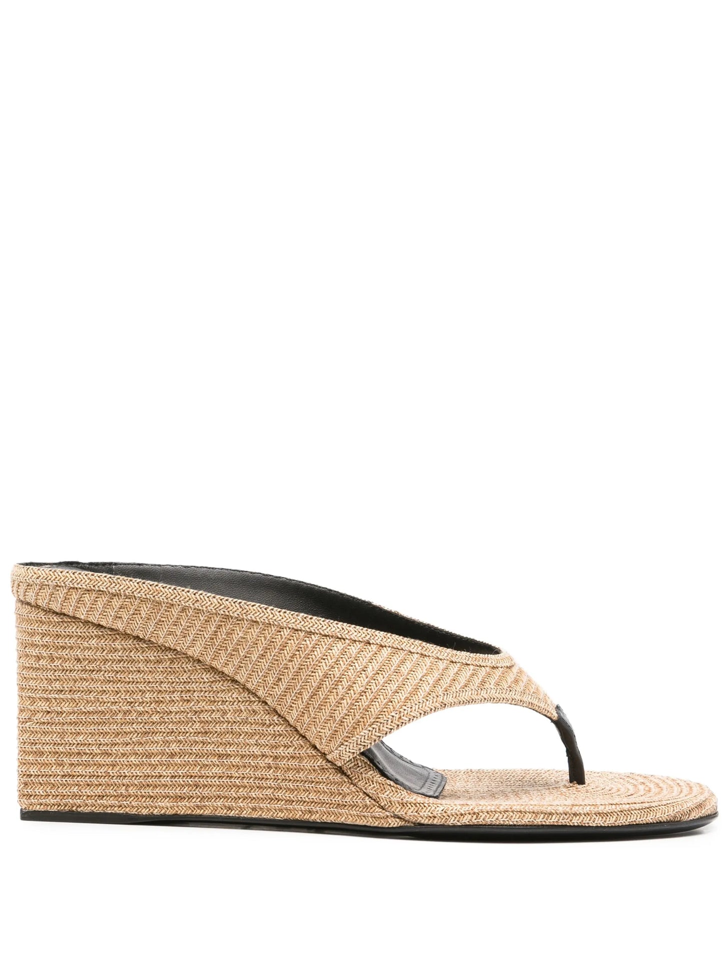 75mm leather wedge sandals