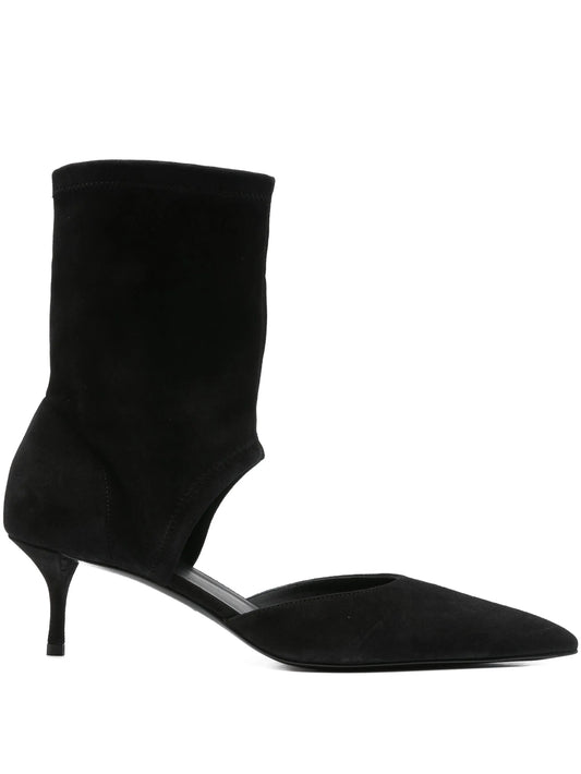 60mm leather heeled boots