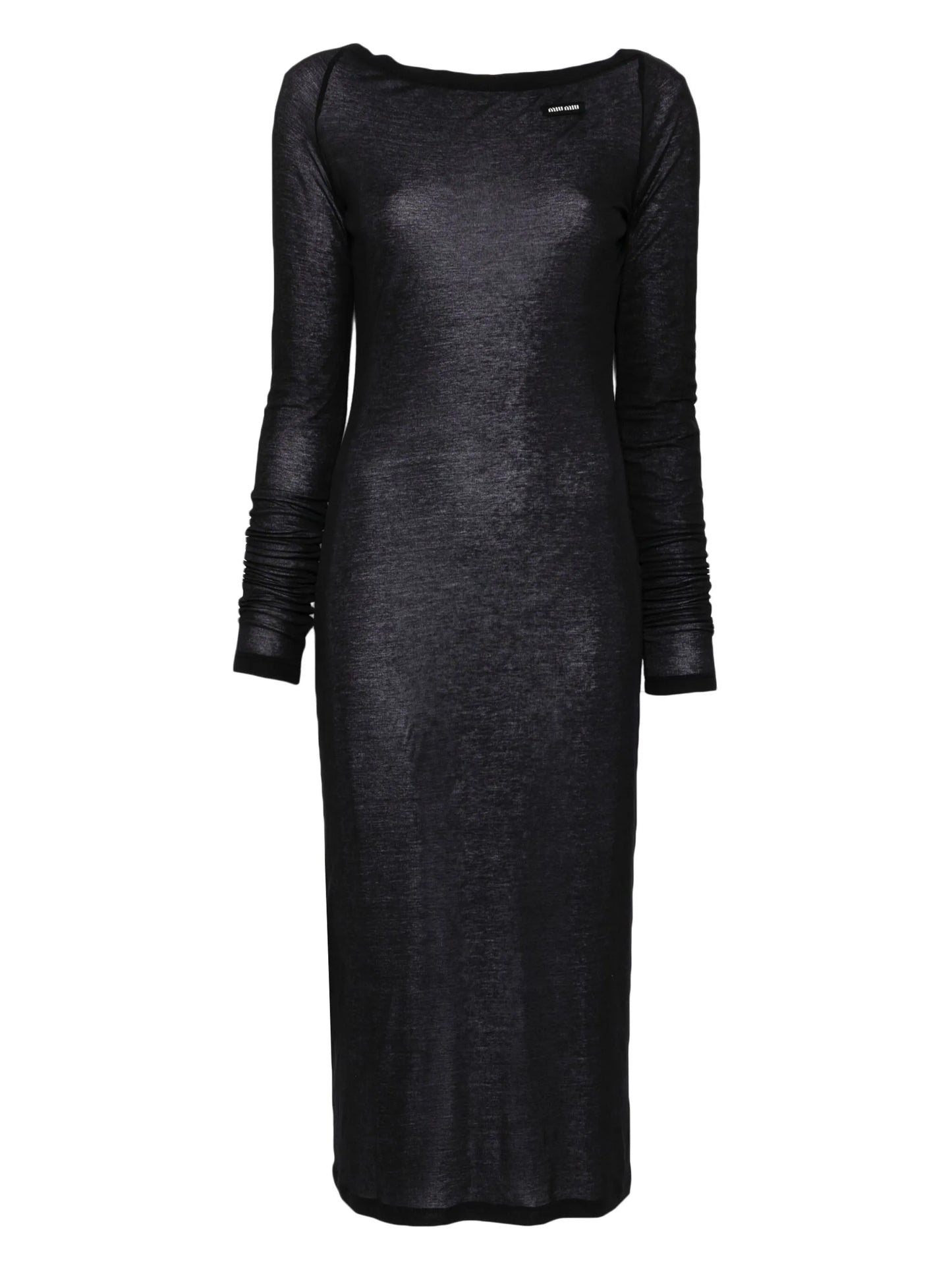 logo-patch midi dress