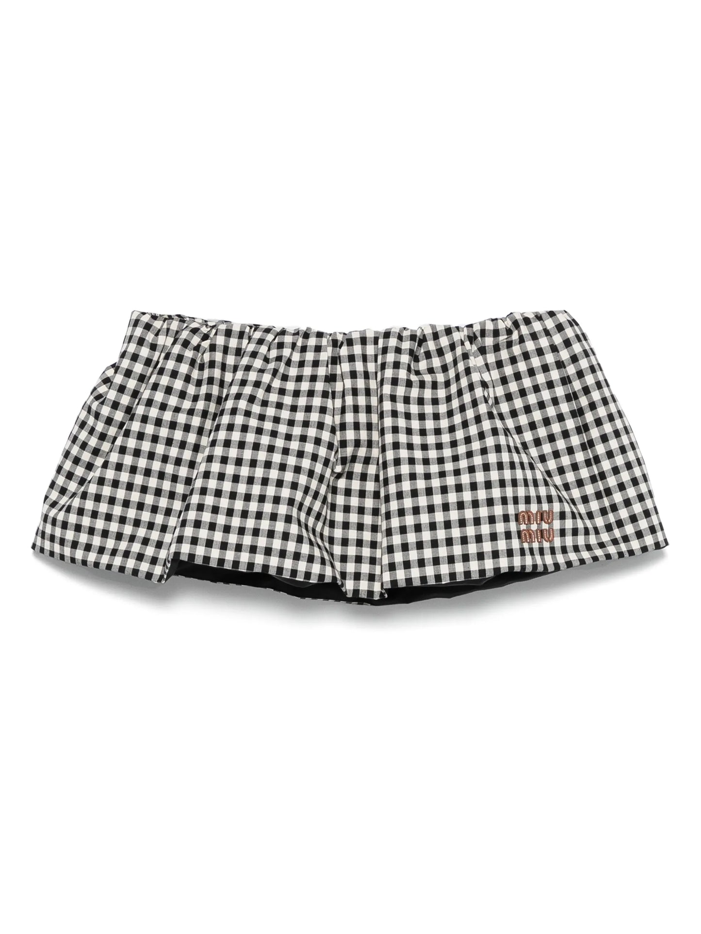 checked mini skirt