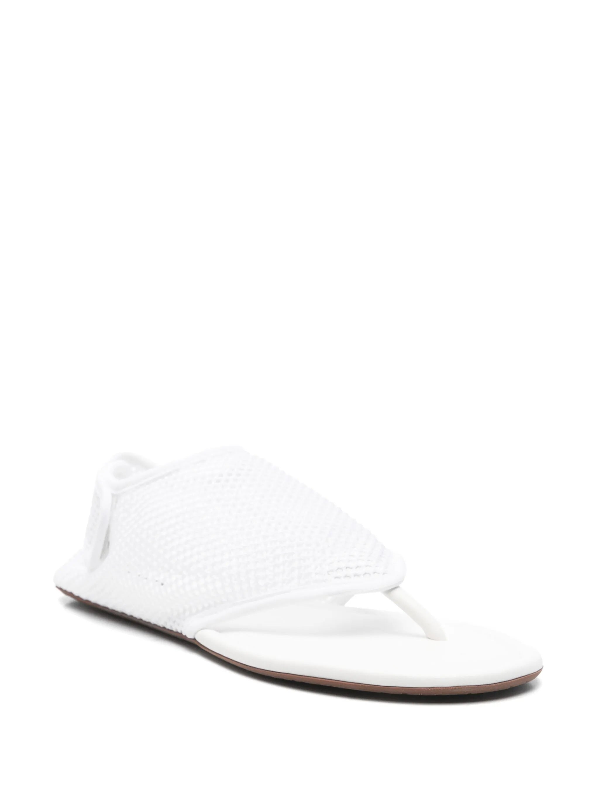 leather flat sandals