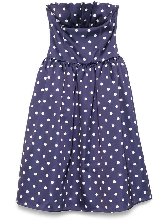 polka-dot midi dress