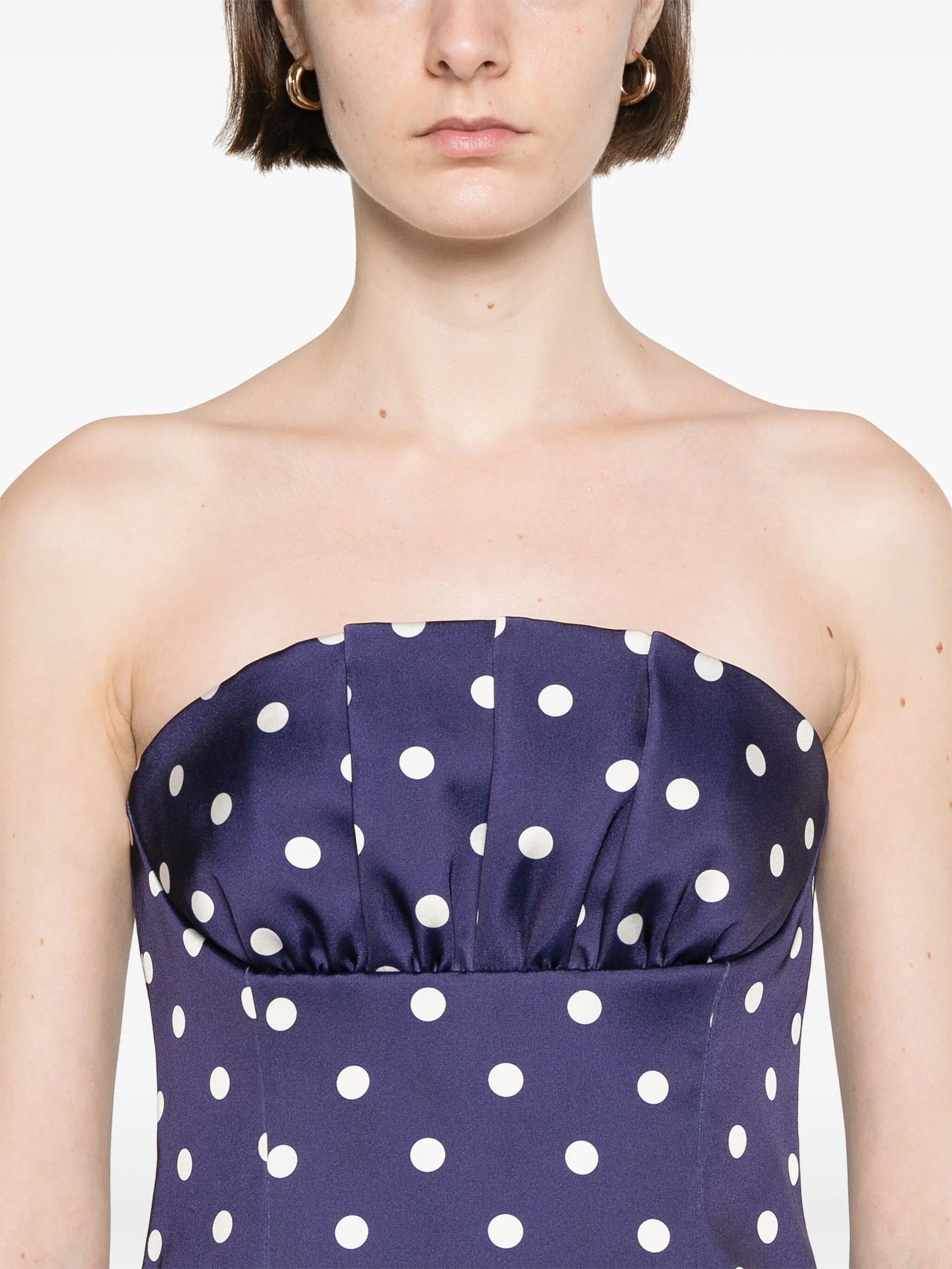 polka-dot midi dress