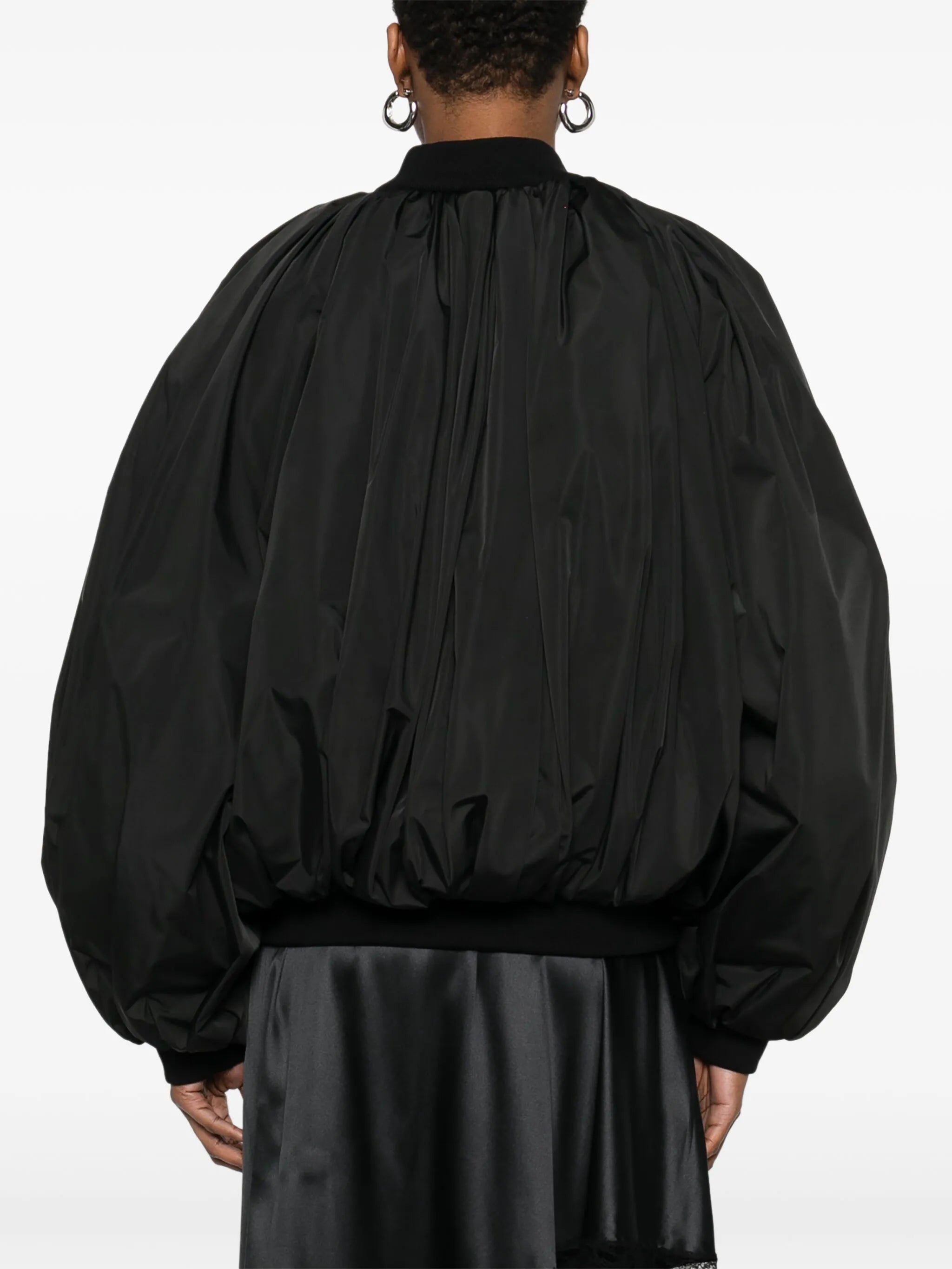draped bomber jacket