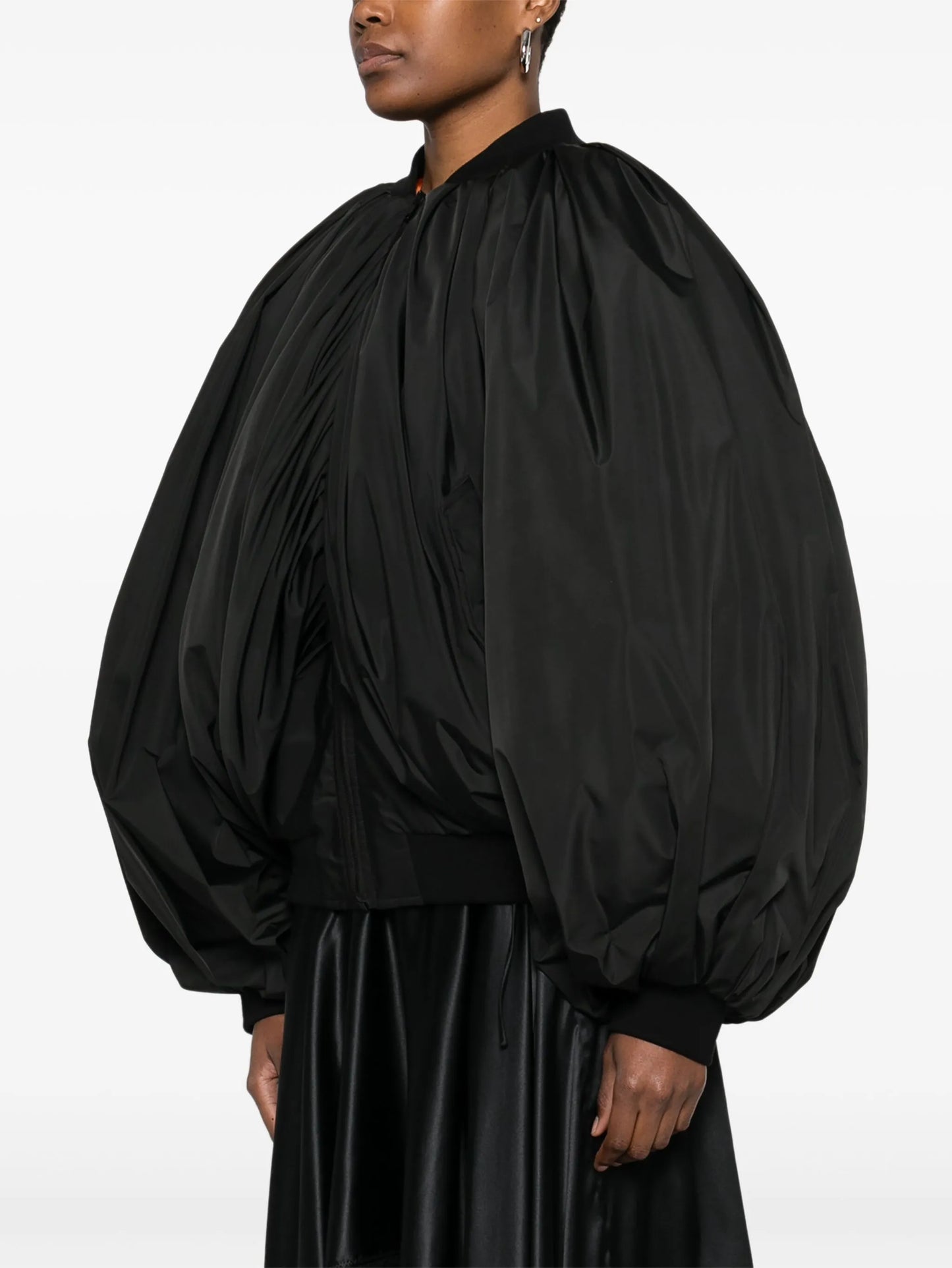 draped bomber jacket