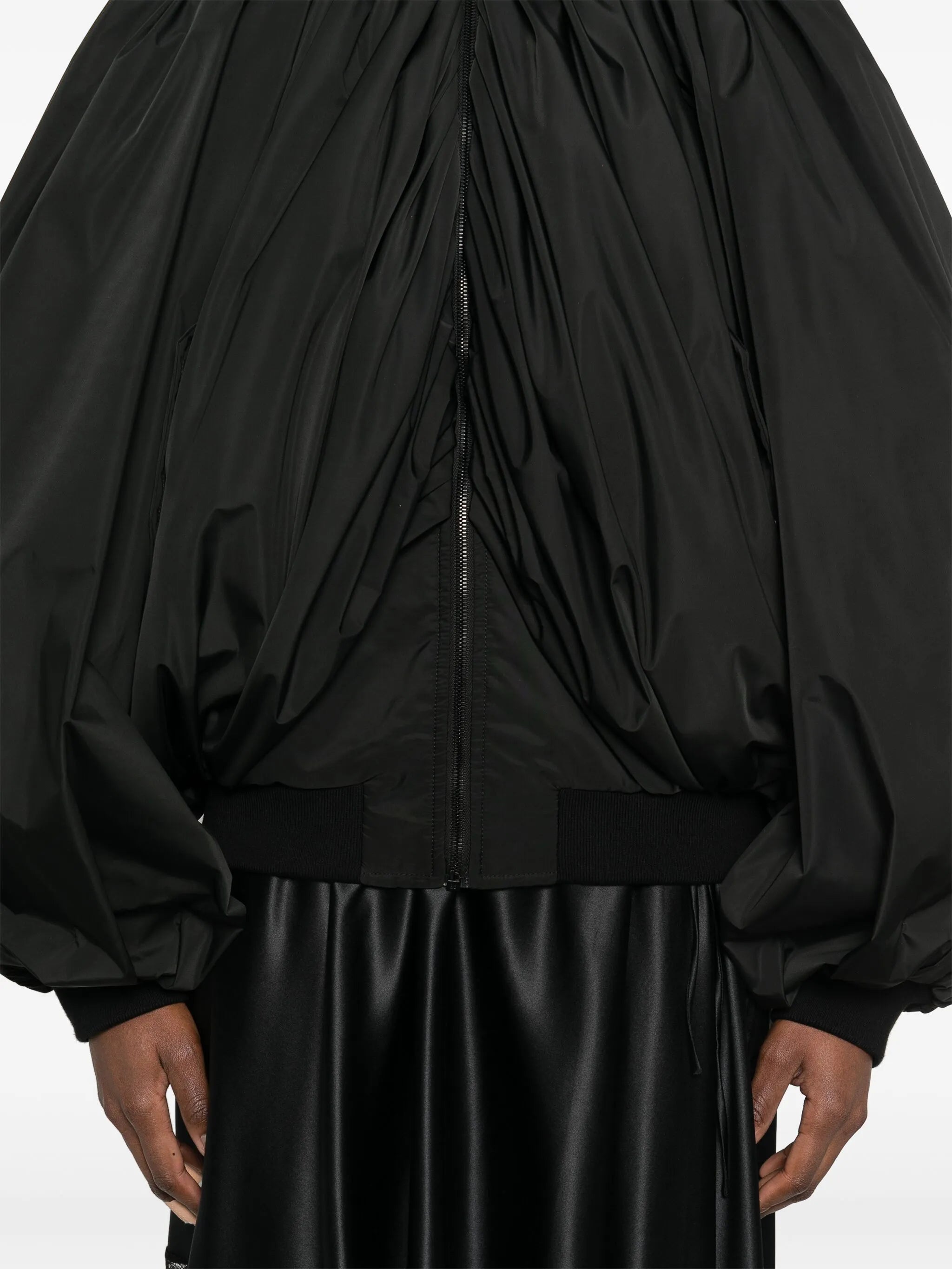 draped bomber jacket
