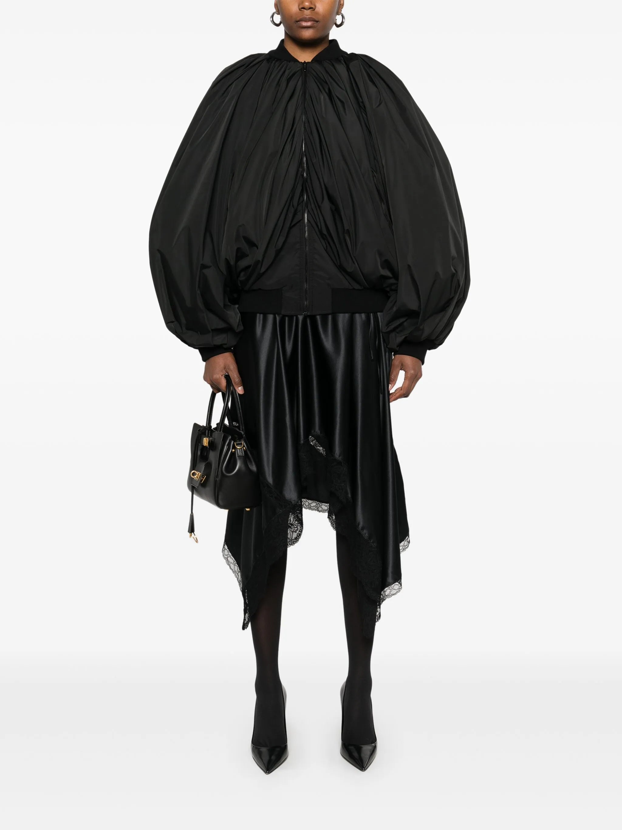 draped bomber jacket