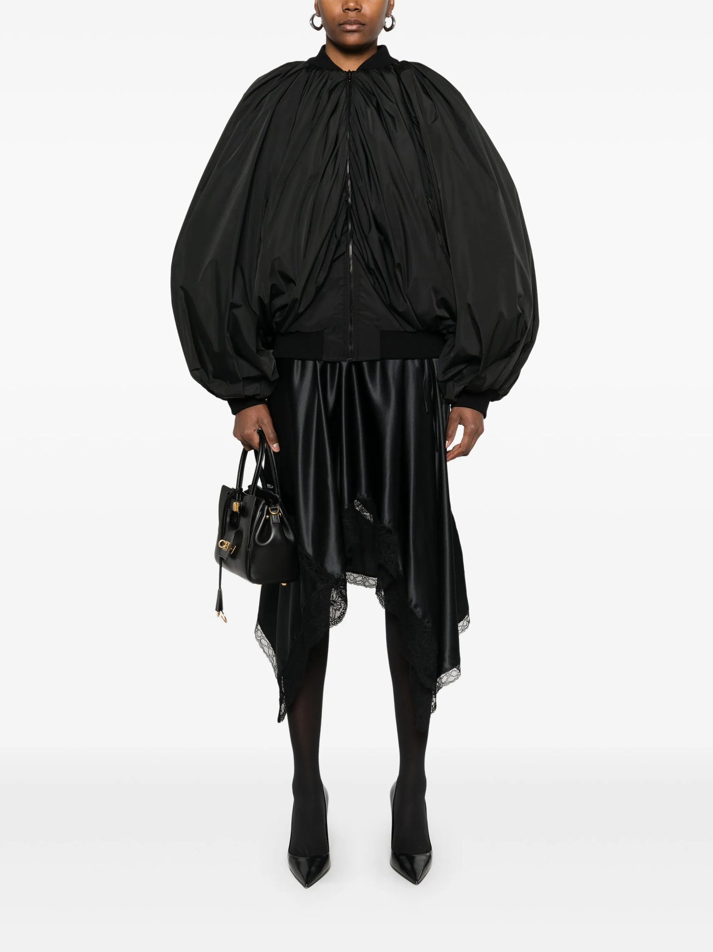 draped bomber jacket