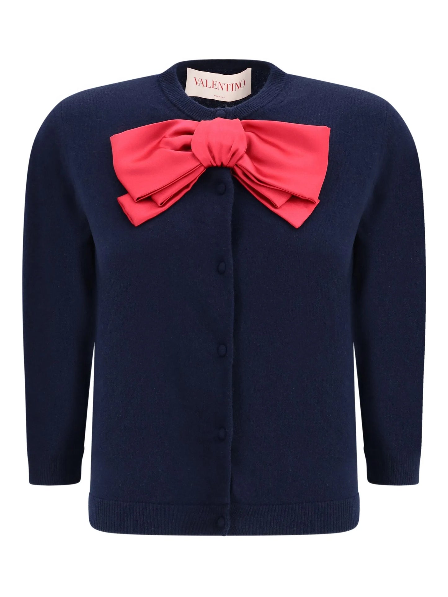 bow-detail cardigan