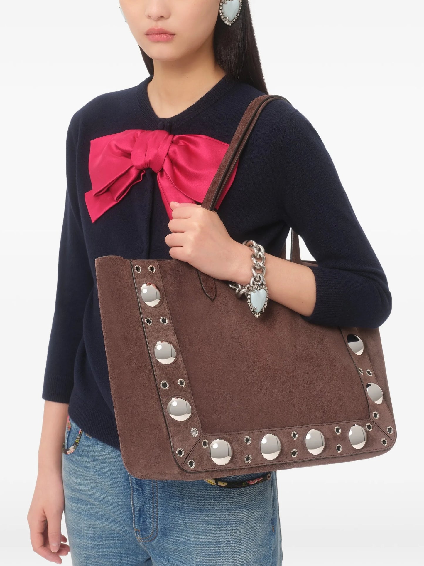 bow-detailed jacket