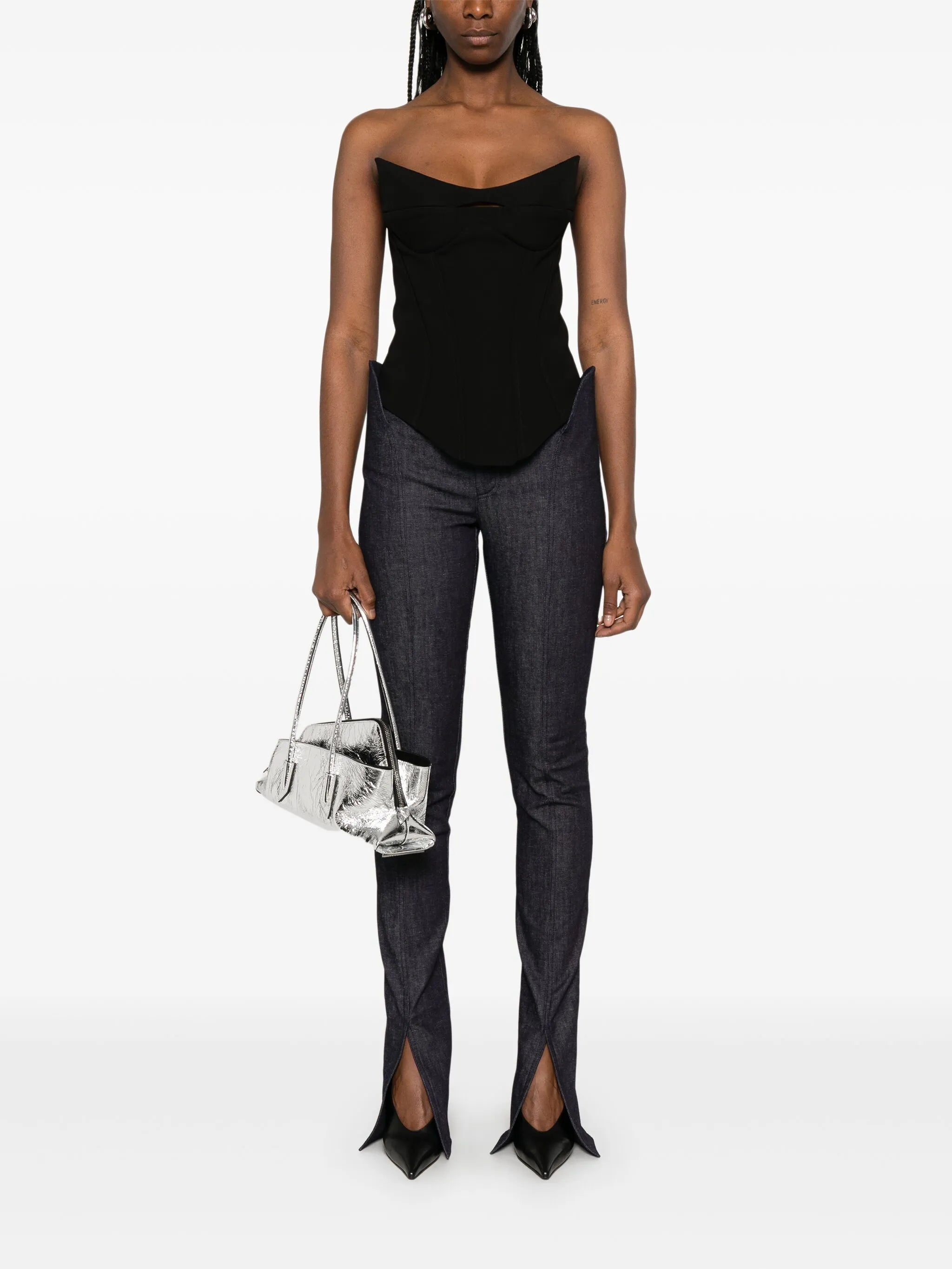 sleeveless corset top