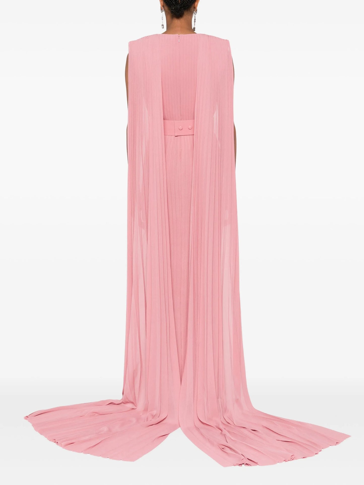 Tavia pleated belted maxi dress