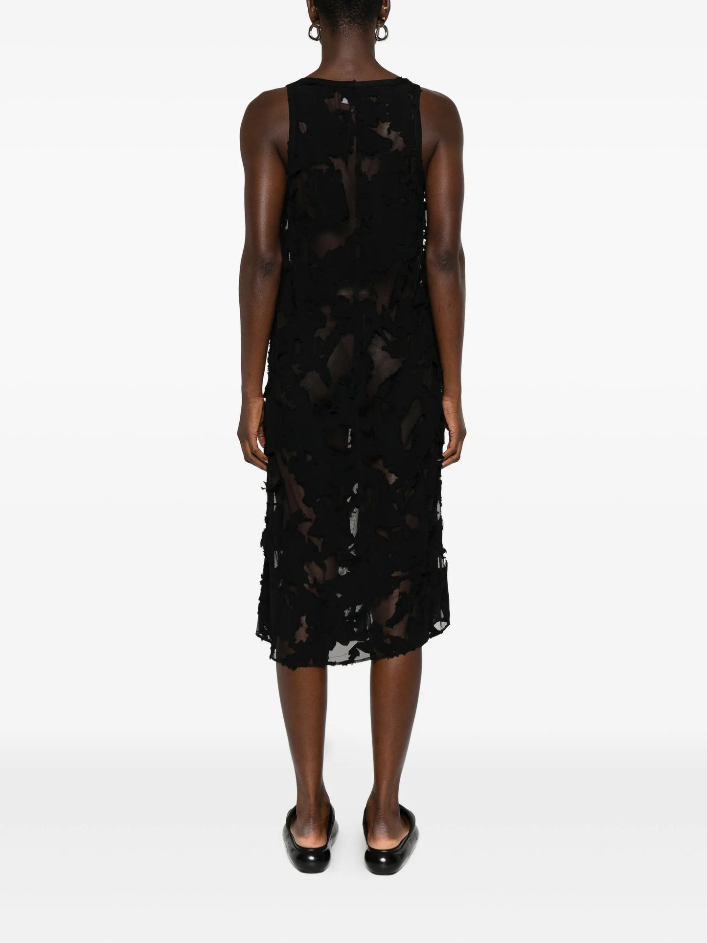 scoop neck midi dress