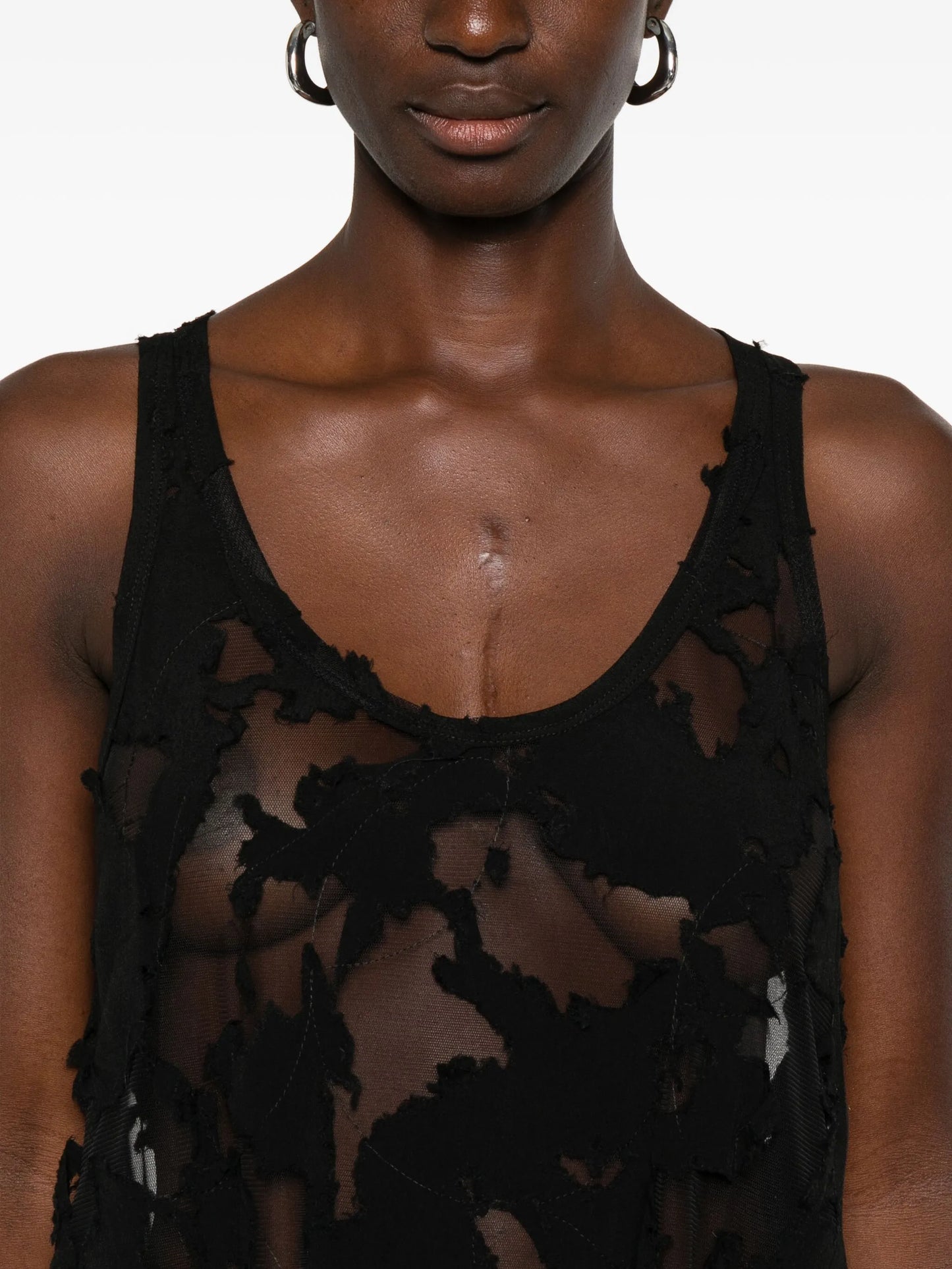 scoop neck midi dress