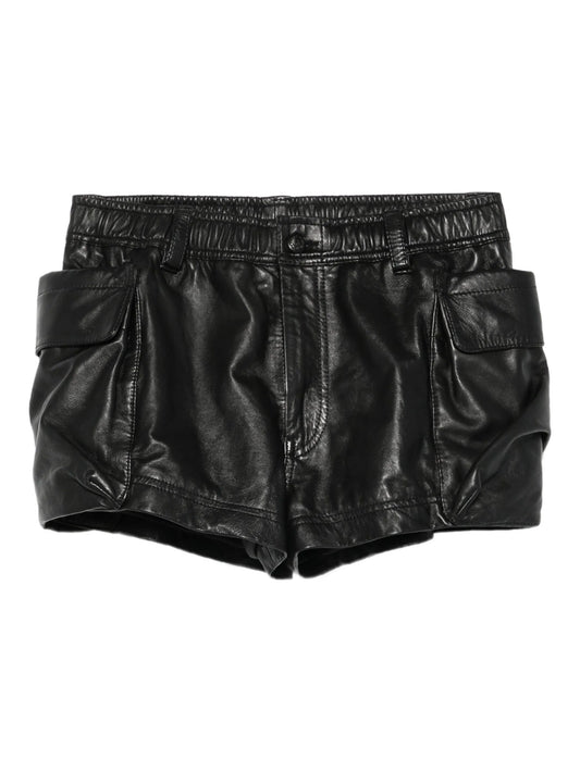 leather shorts