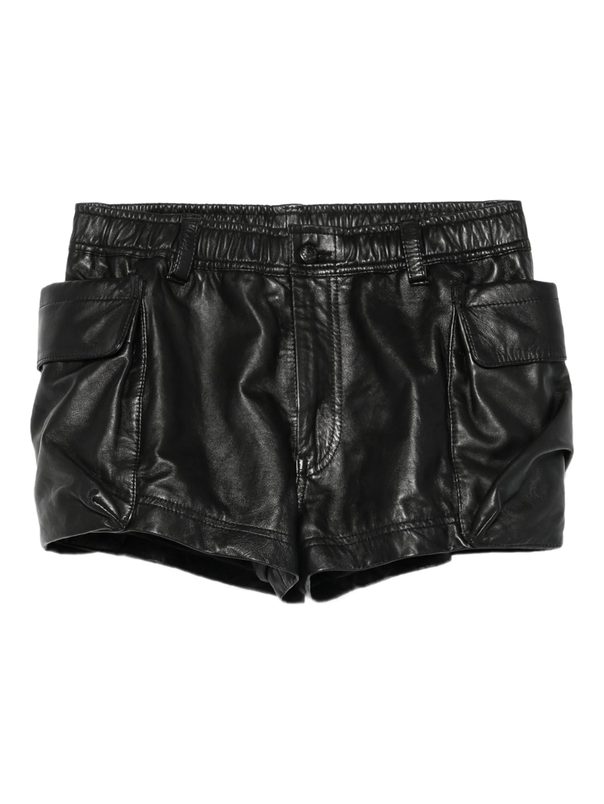 leather shorts