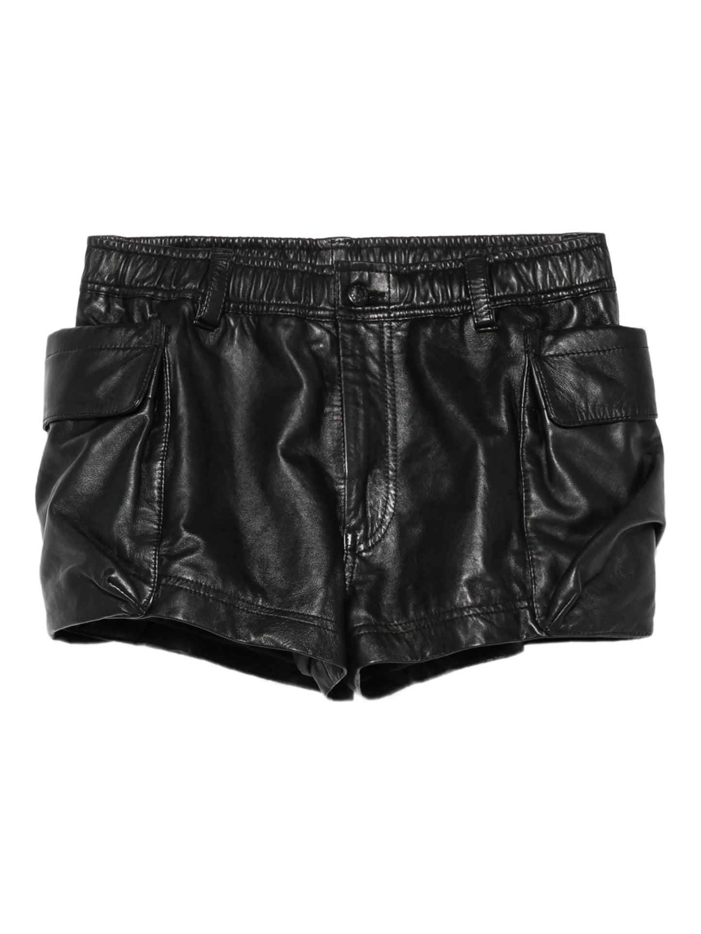 leather shorts