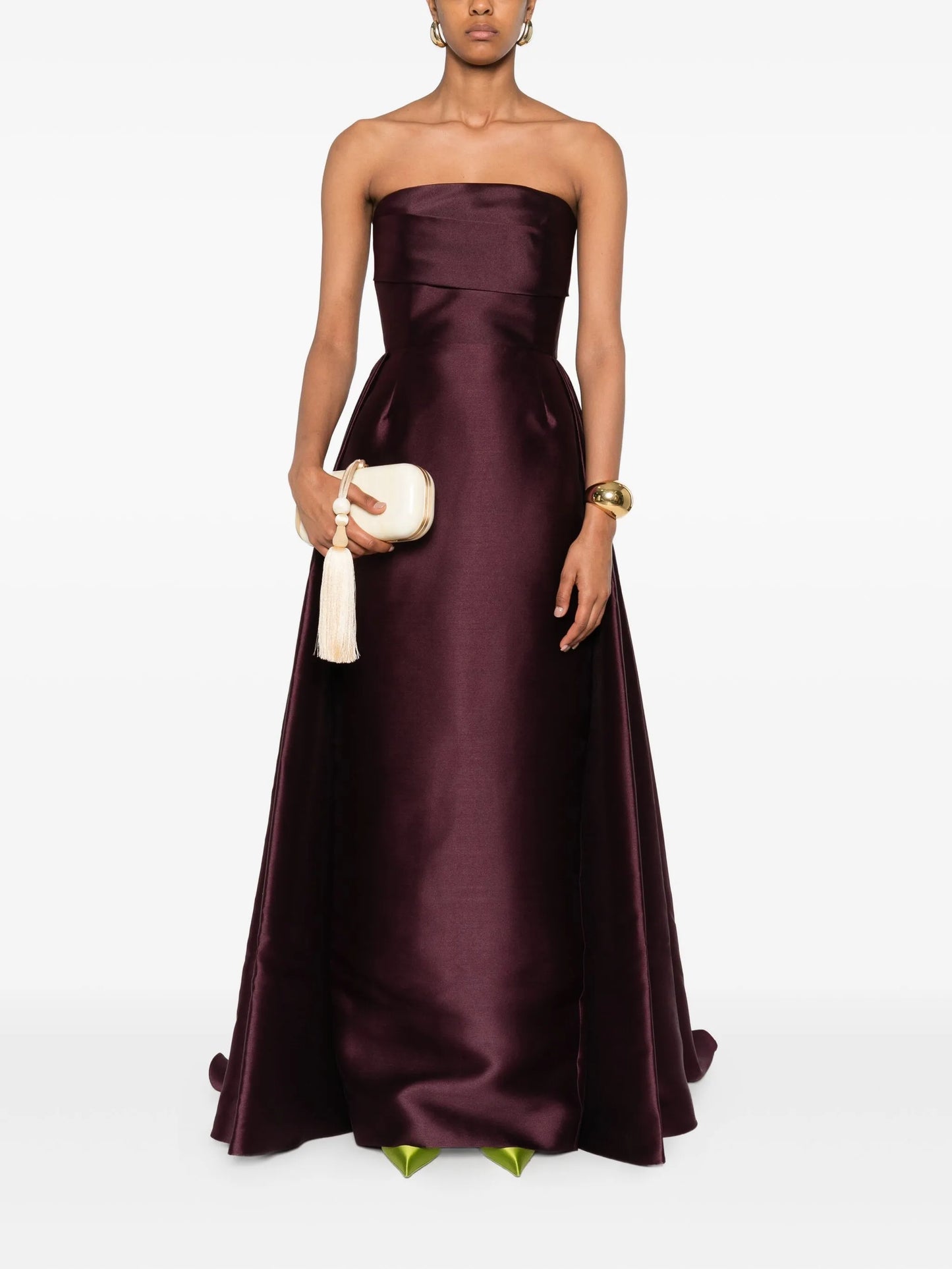Tiffany strapless asymmetric maxi dress