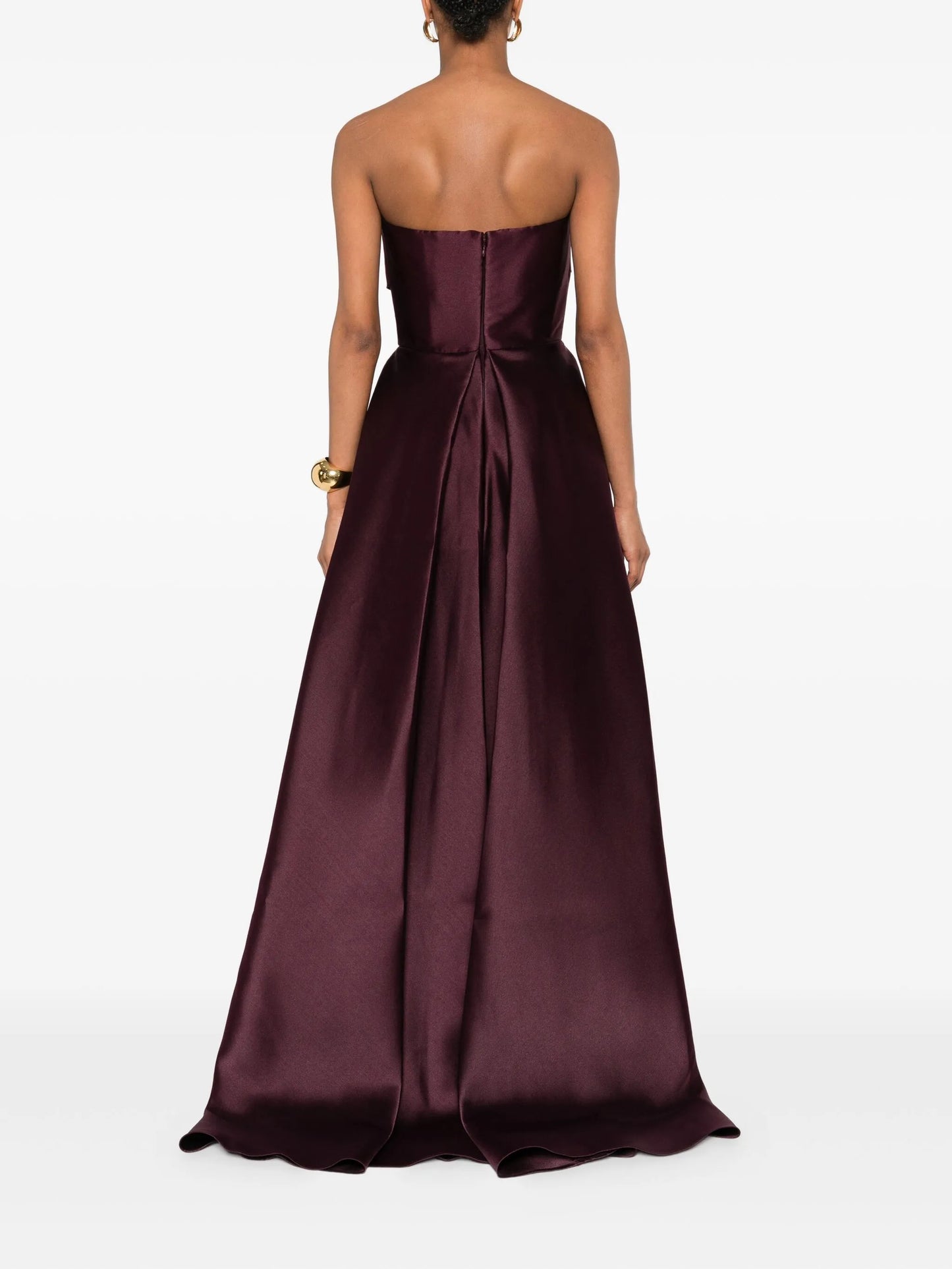 Tiffany strapless asymmetric maxi dress