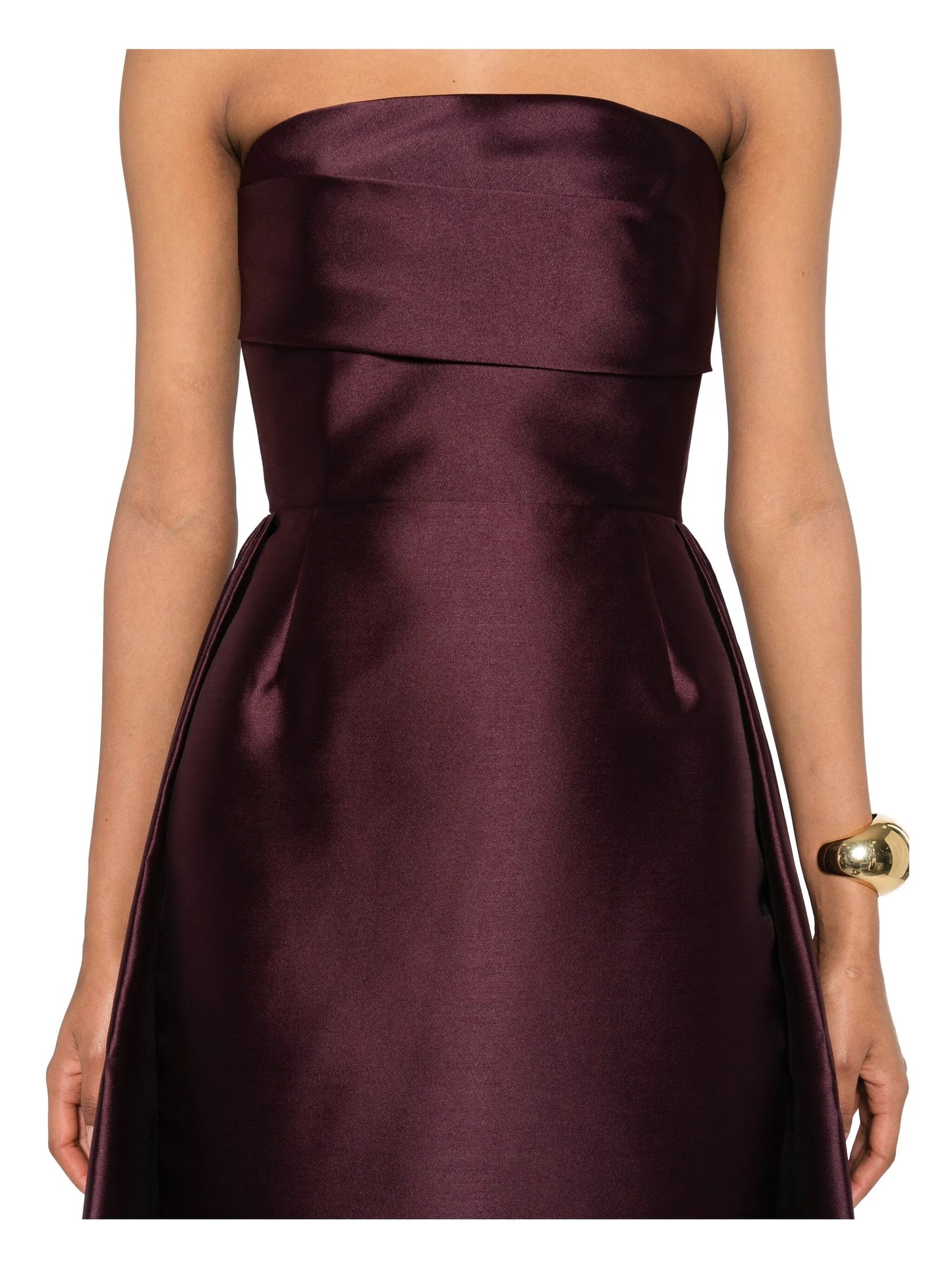 Tiffany strapless asymmetric maxi dress