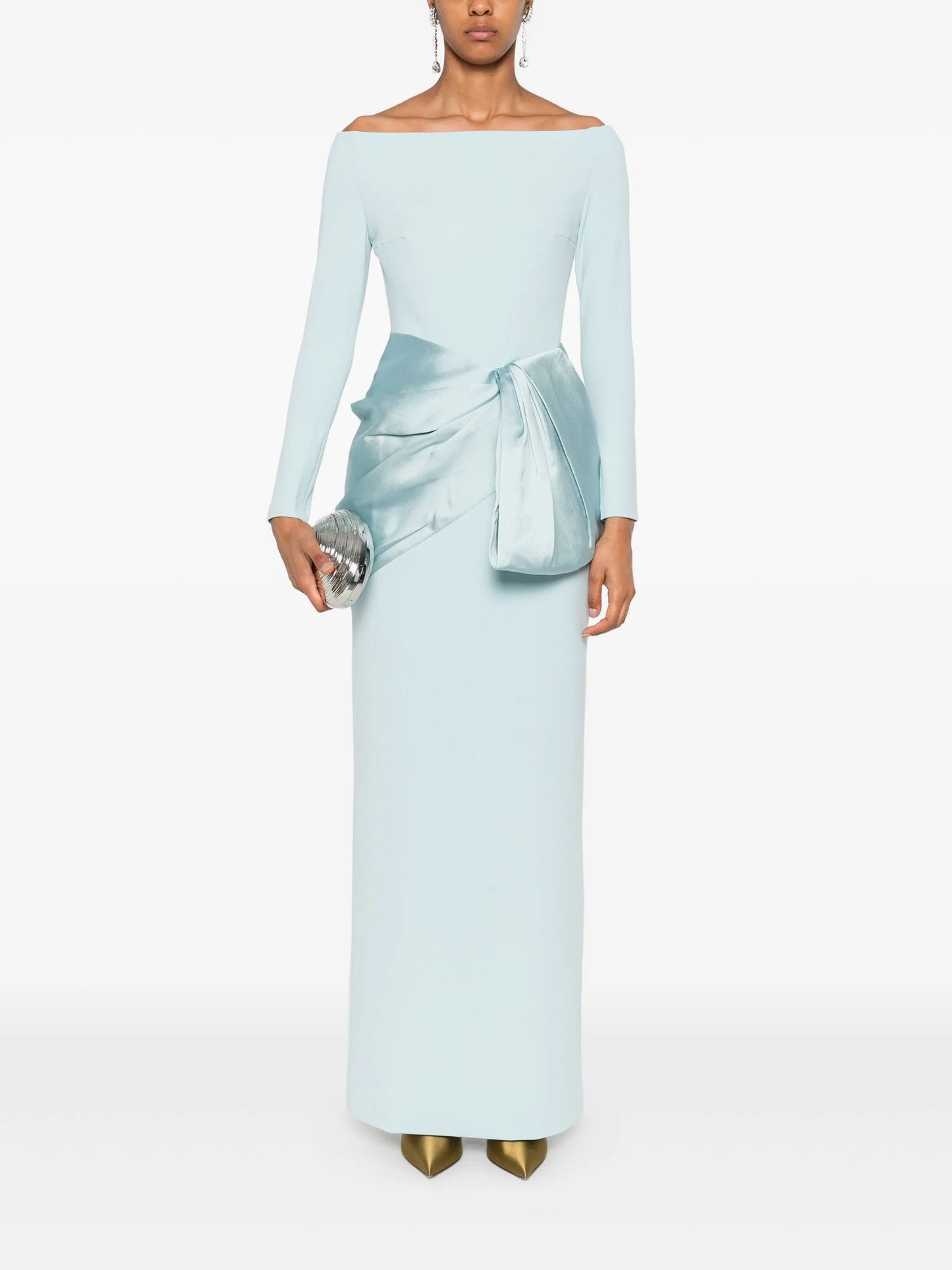 Kori bow-detail maxi dress