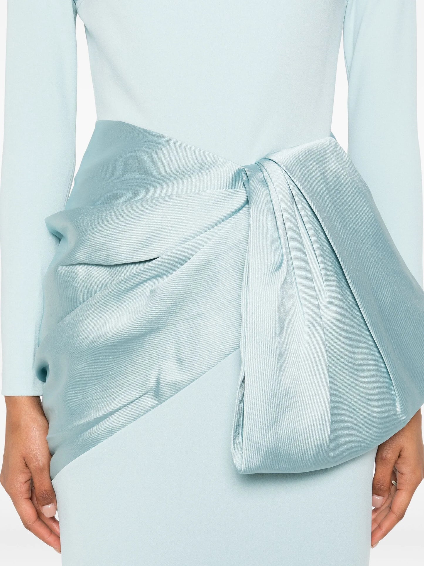 Kori bow-detail maxi dress