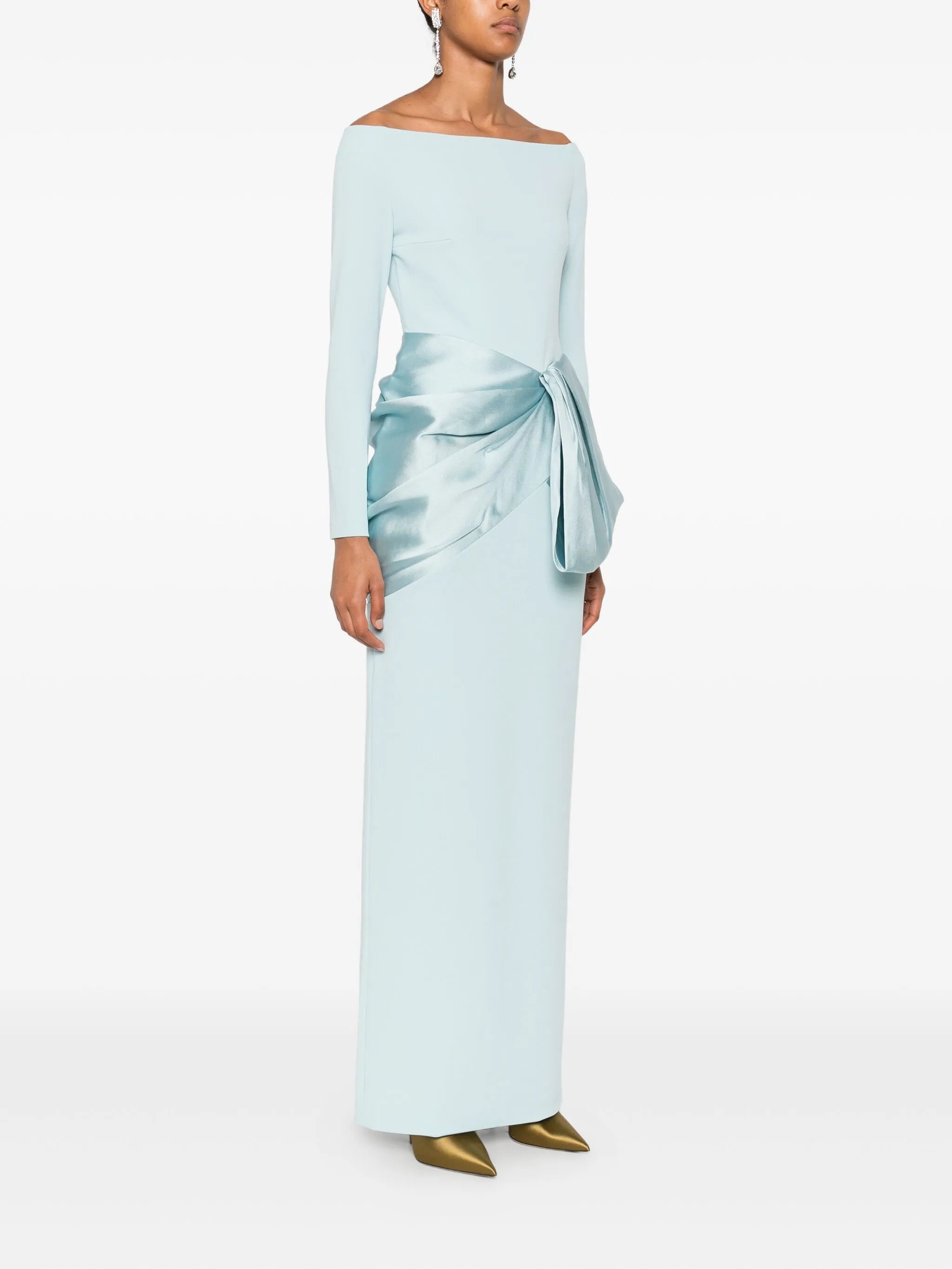 Kori bow-detail maxi dress