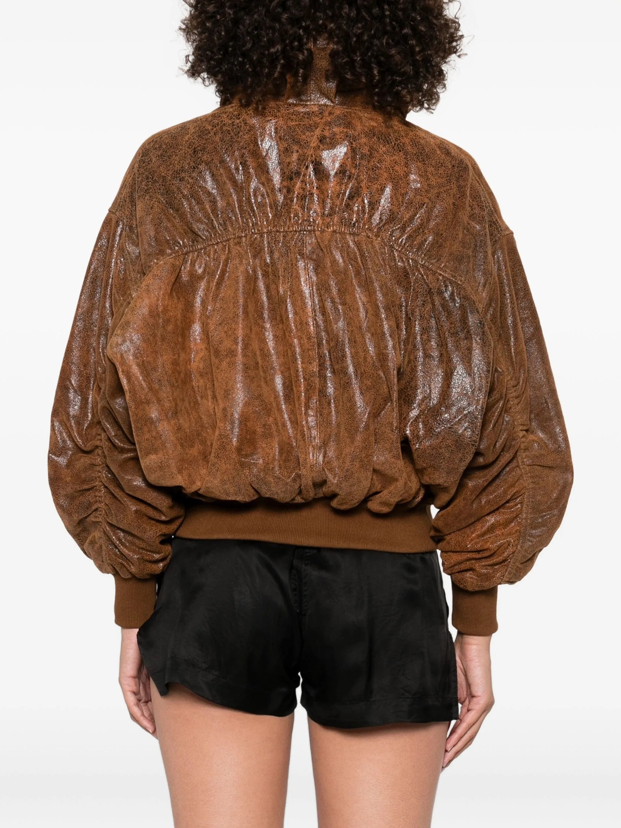 leather bomber jacket