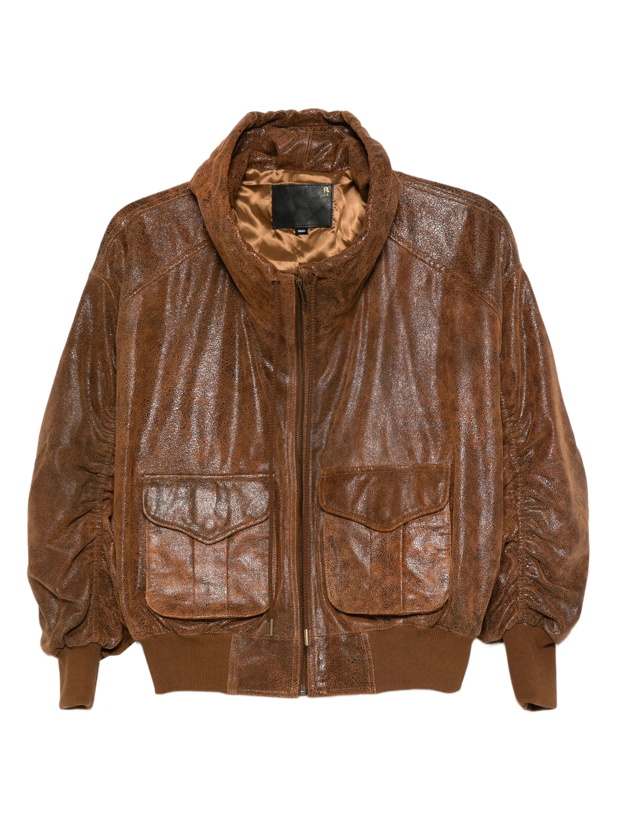 leather bomber jacket