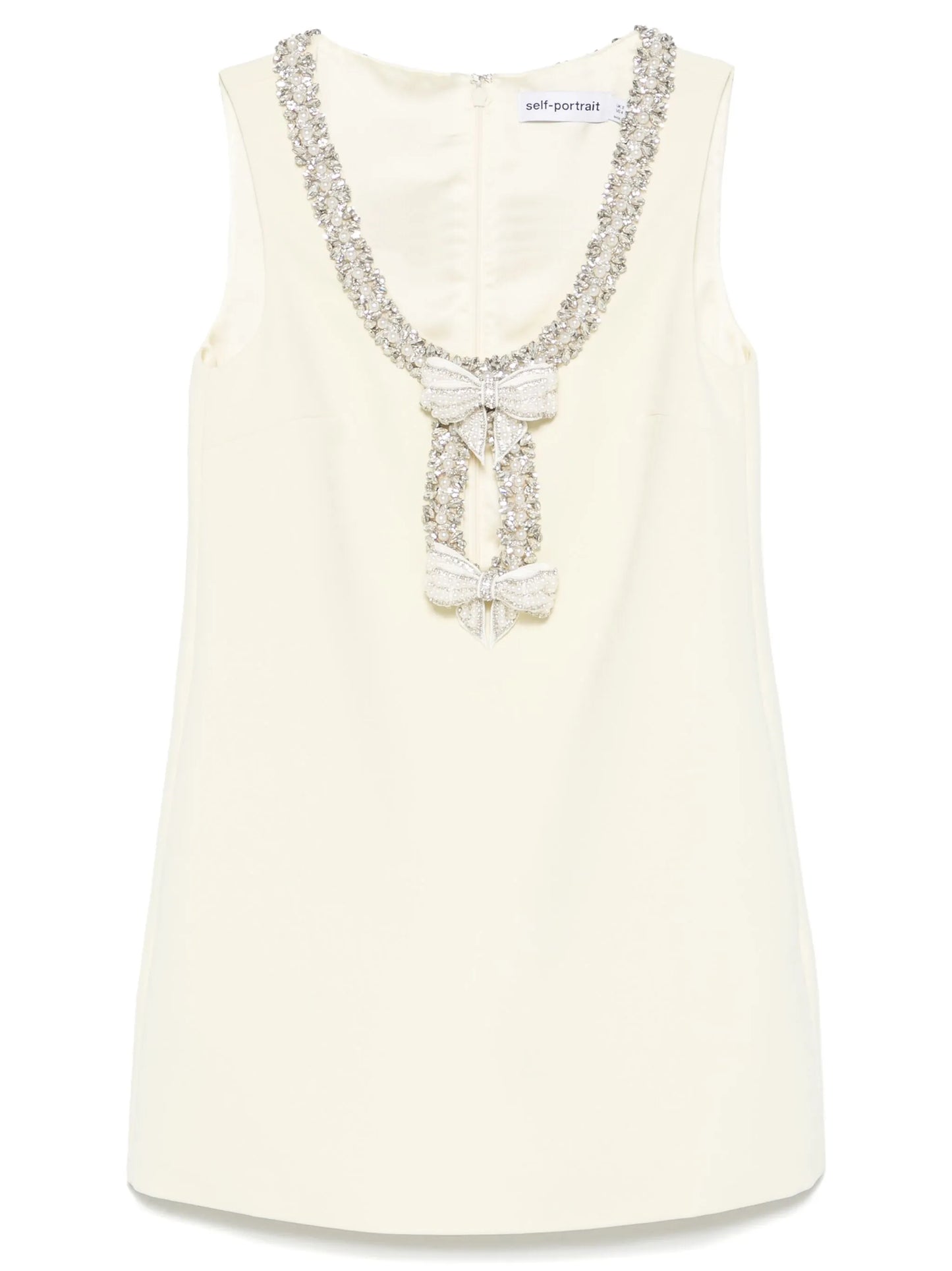 crepe bow-detail mini dress