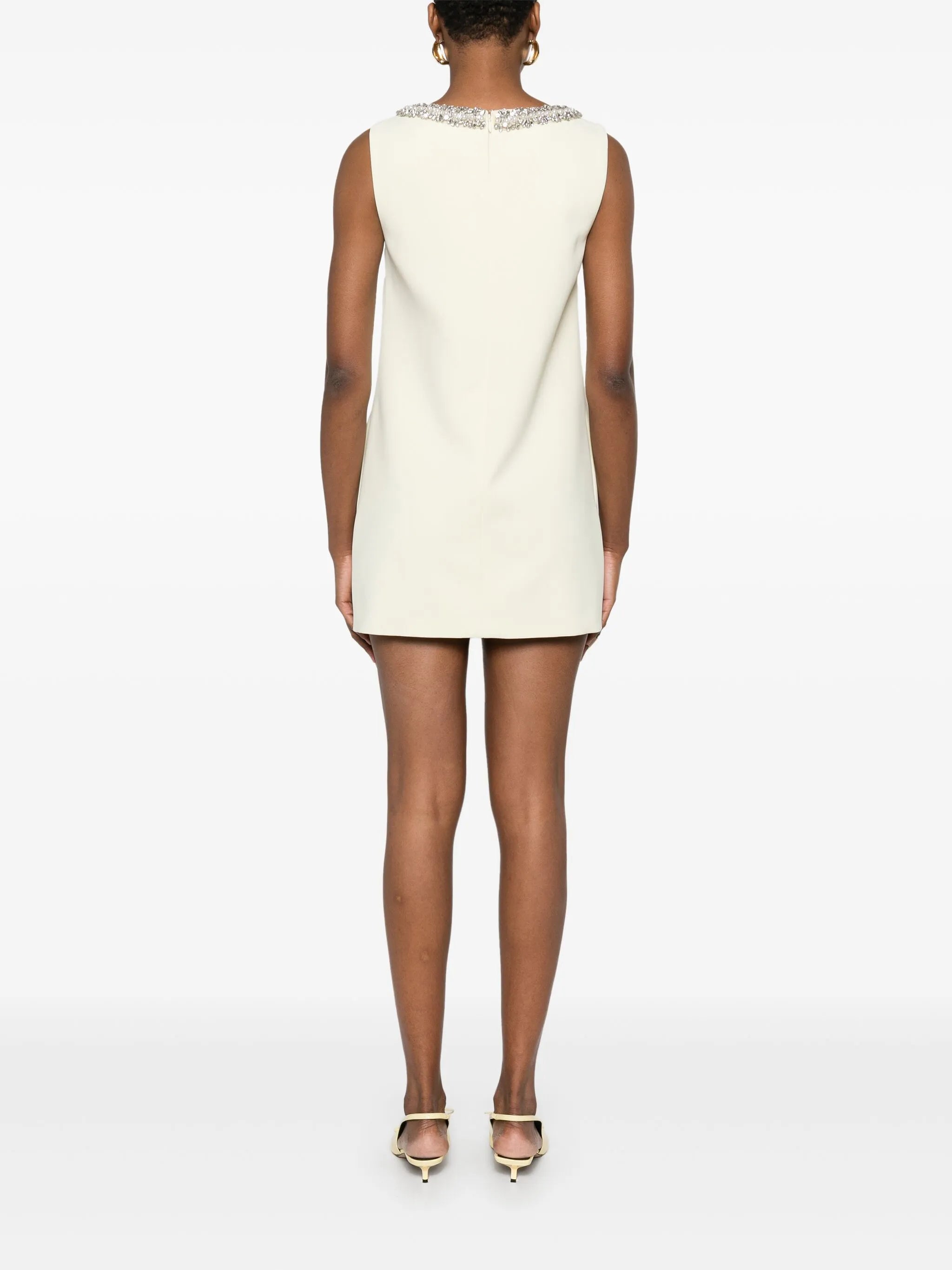 crepe bow-detail mini dress
