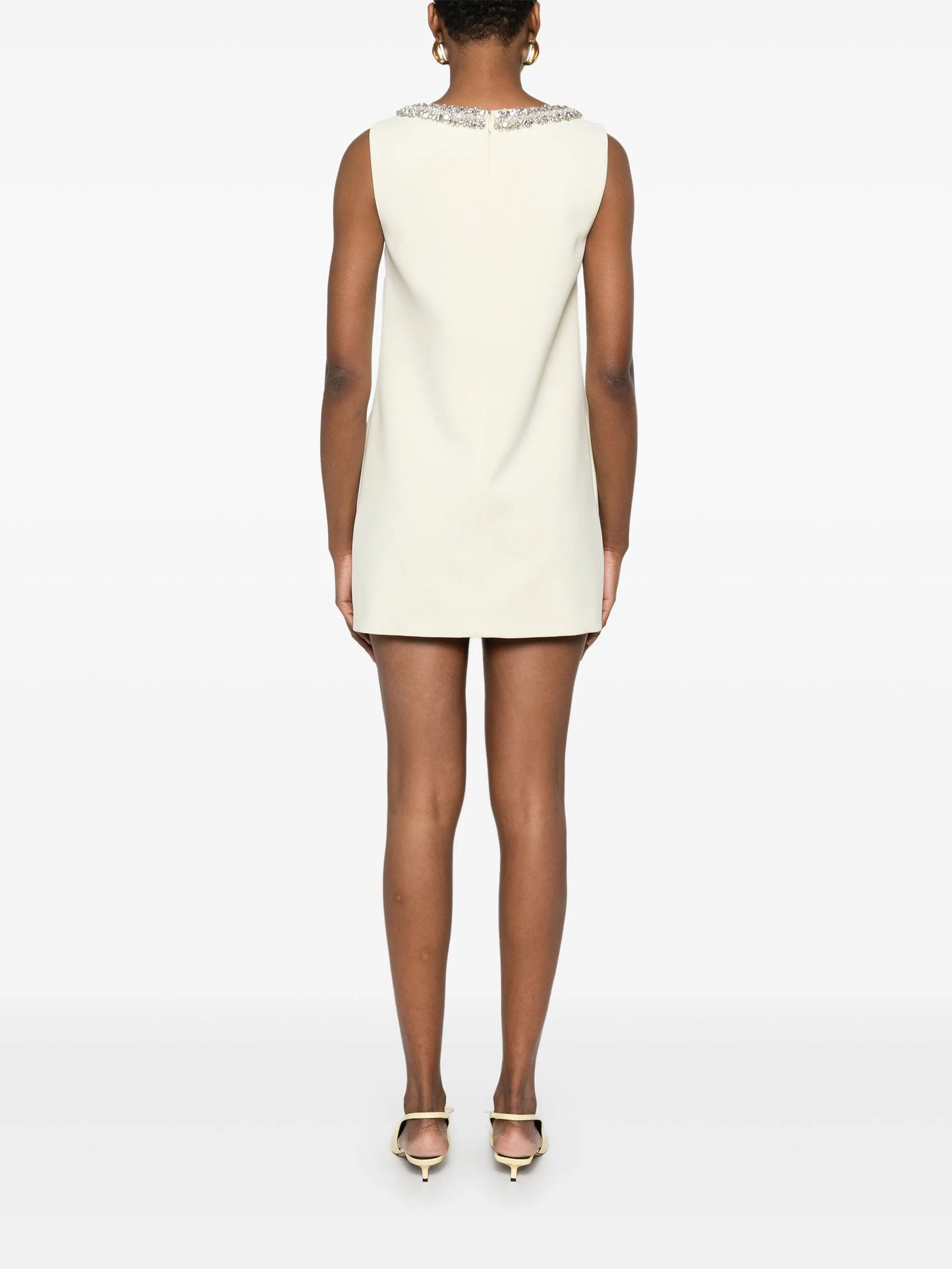 crepe bow-detail mini dress