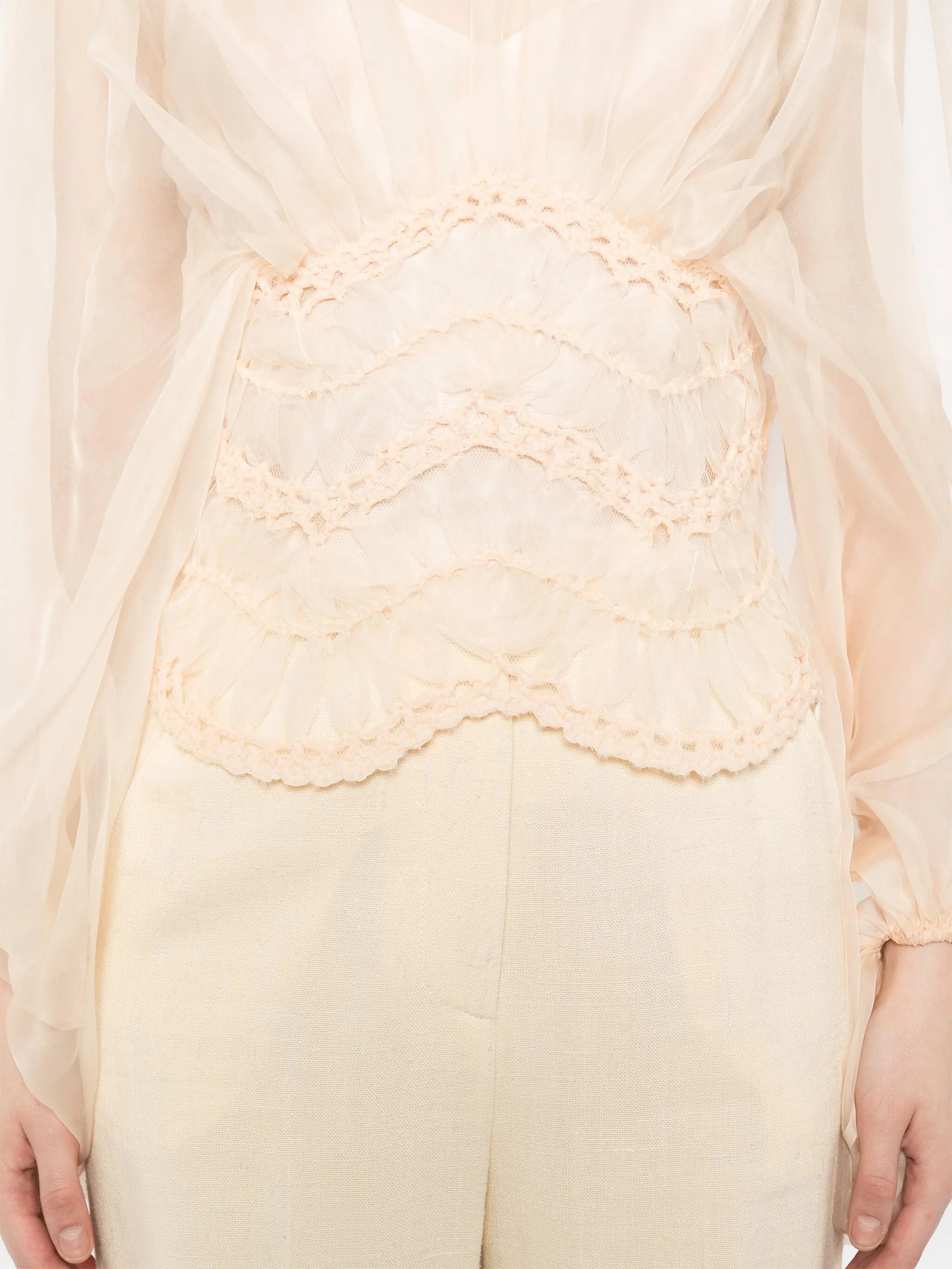 Illuminate macrame blouse